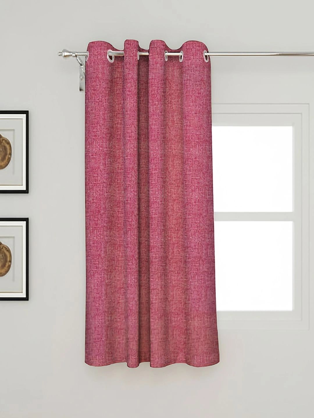 Aura Maroon Room Darkening Window Curtain-image-7