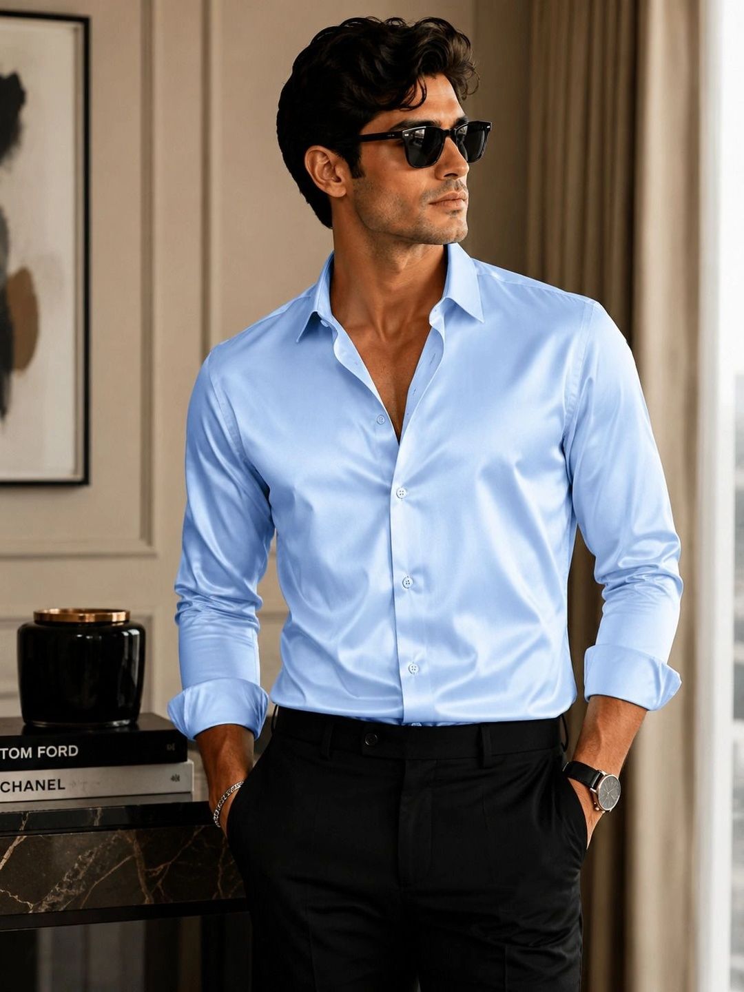 THE BIG ATTIRE Men Classic Formal Shirt-image-38