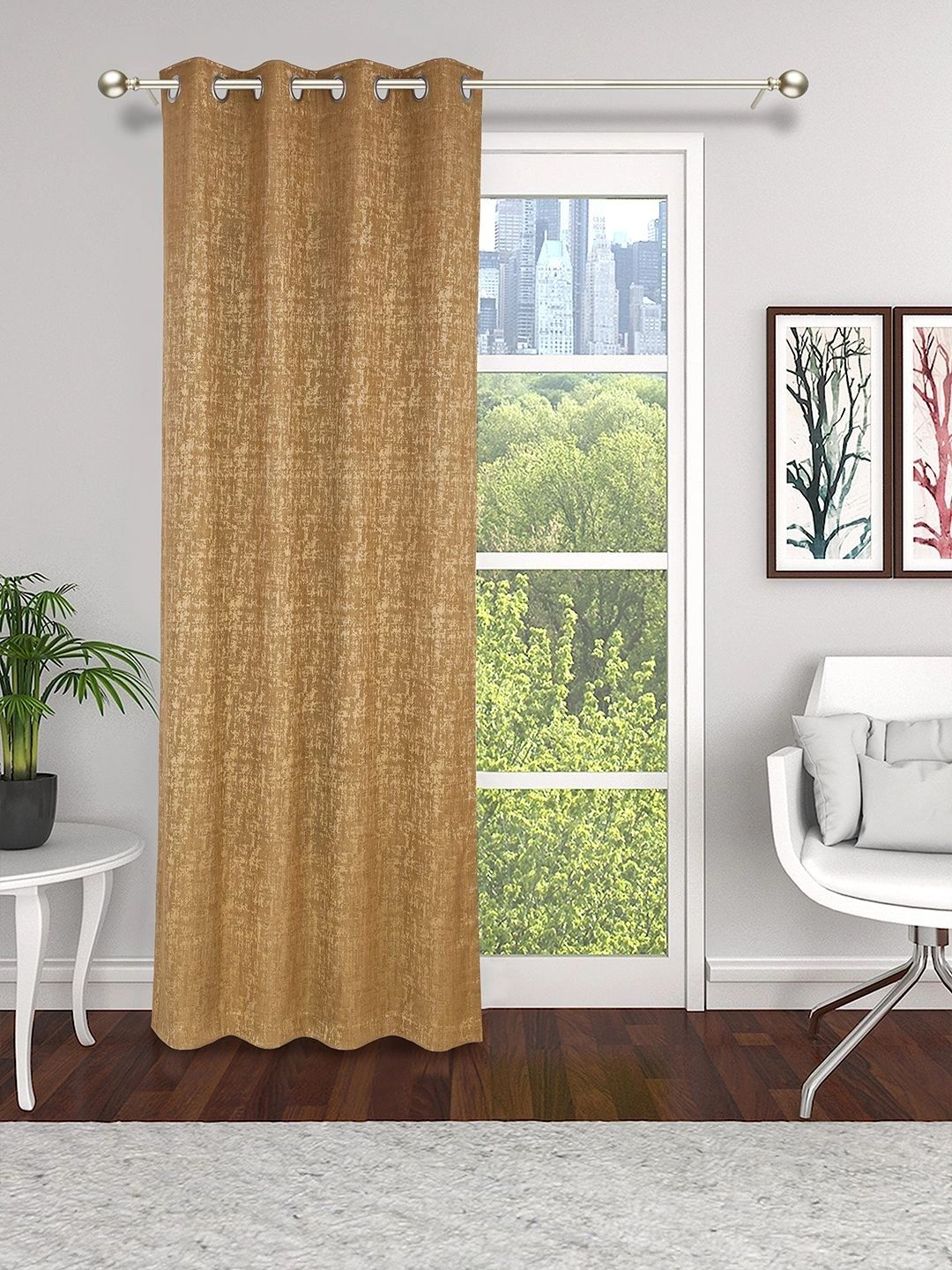 THE CONVERSION Brown Room Darkening Long Door Curtain-image-19