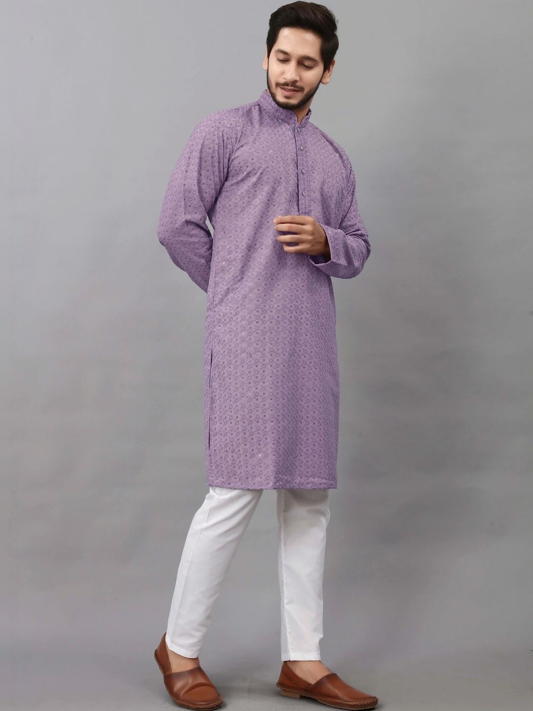 Moda Rapido Men Embellished Handloom Kurta-picture-47