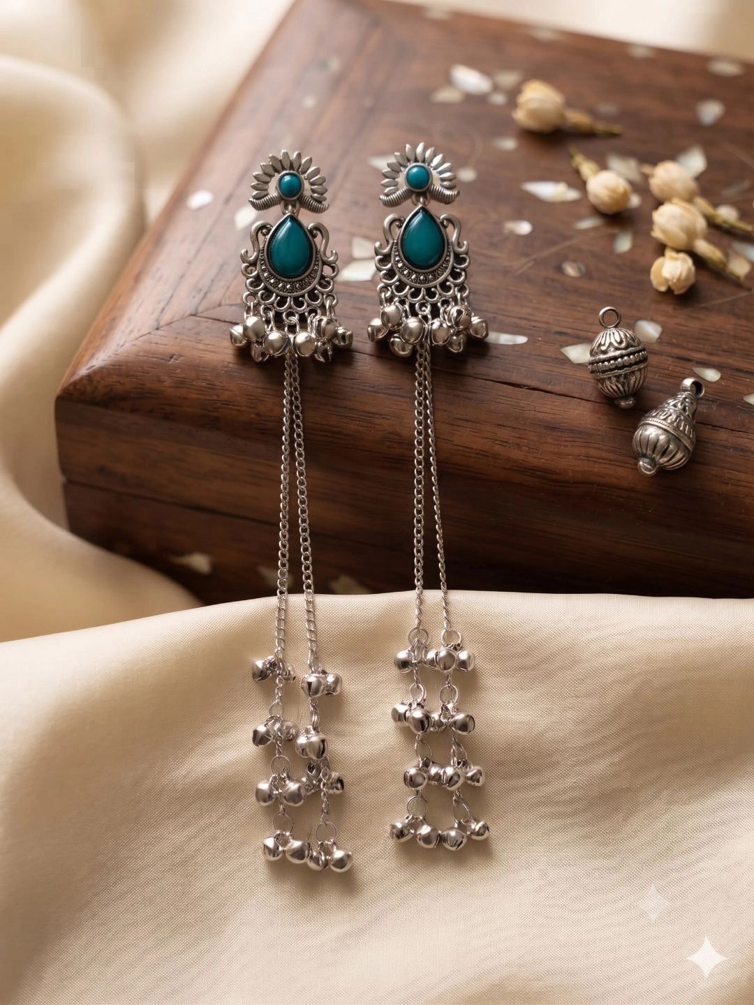 Jiyansh Trading Teardrop Shaped Drop Earrings-picture-51