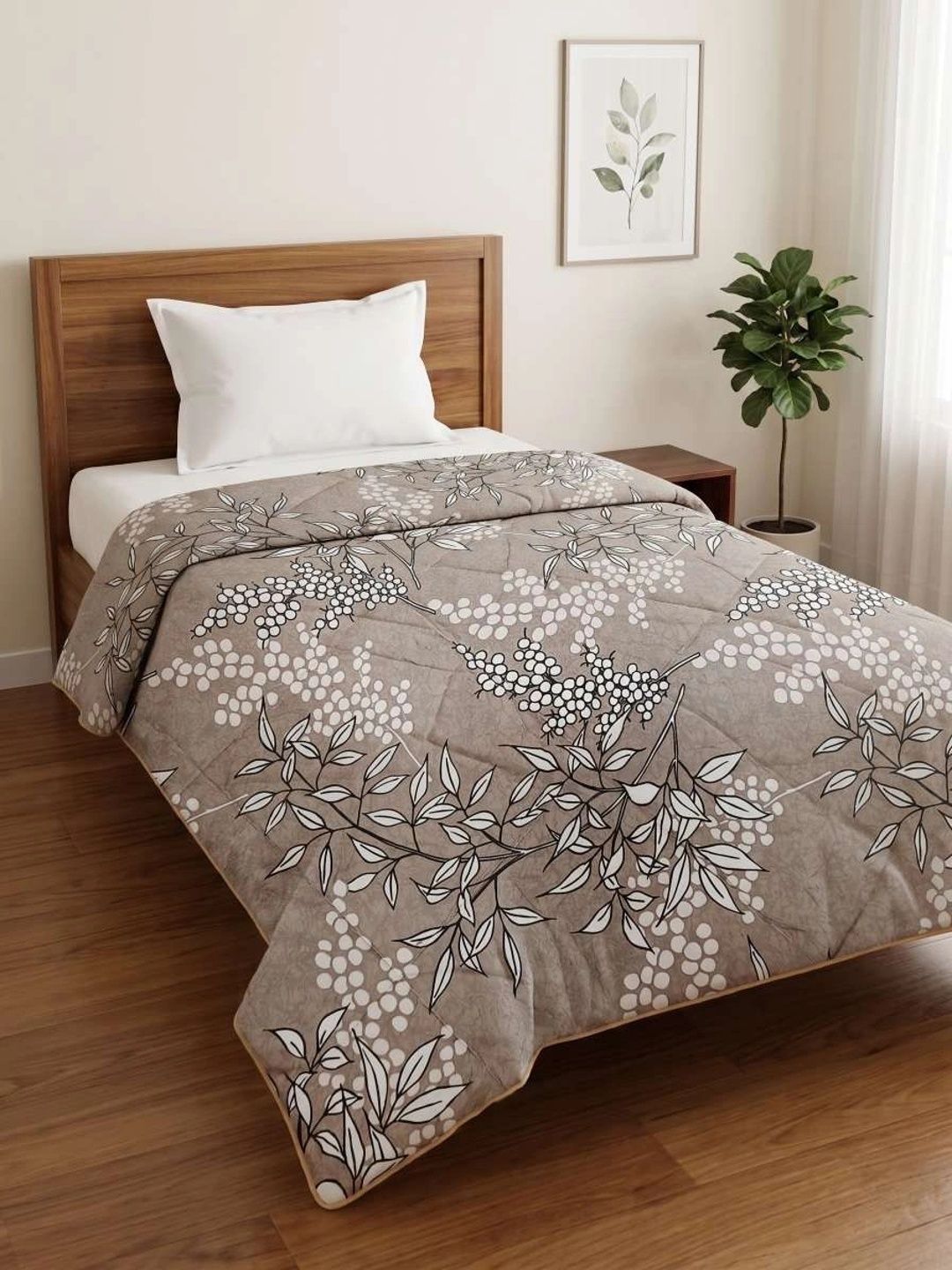 MAFATLAL Multicoloured Floral Microfiber 120 GSM Quilt-picture-35