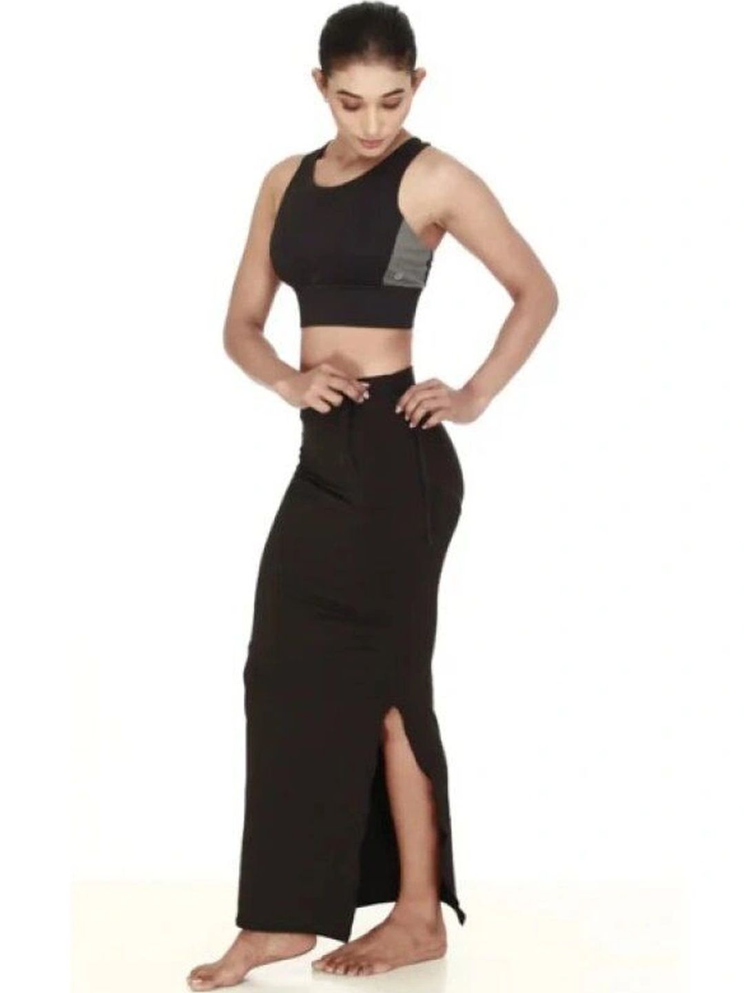Gossip Cotton High-Rise Saree Shapewear-image-13