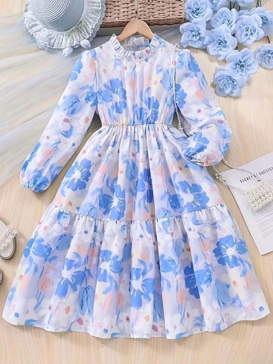 BAESD Floral Print A-Line Midi Dress-picture-19