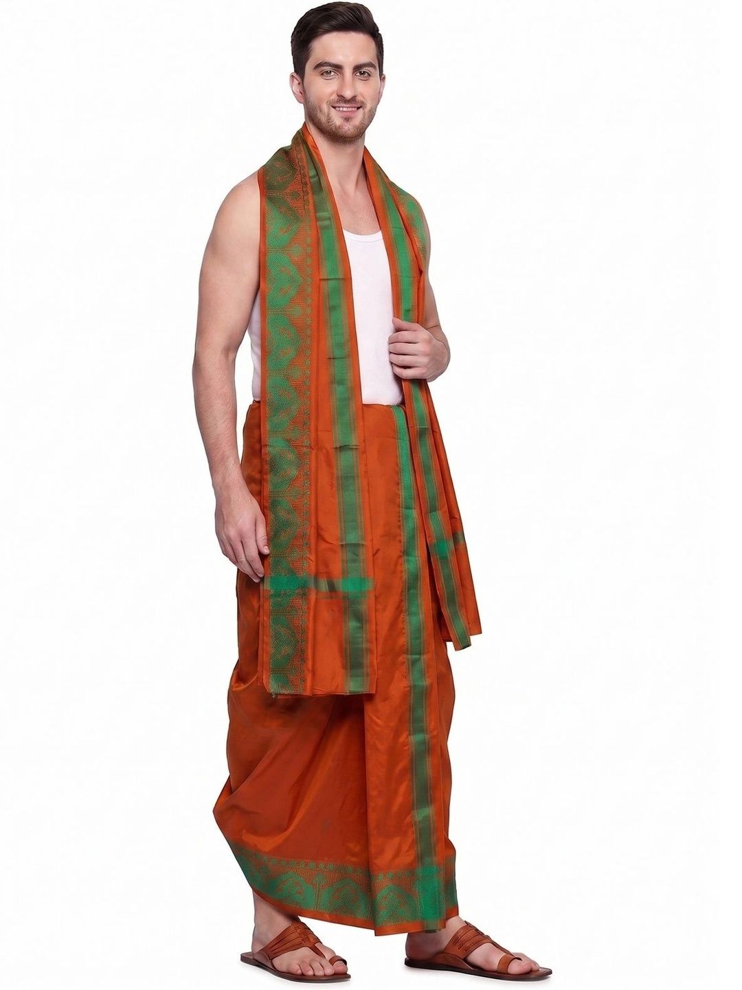 Hornbill Enterprises Men Printed Cotton Dhoti Dhotis-picture-19