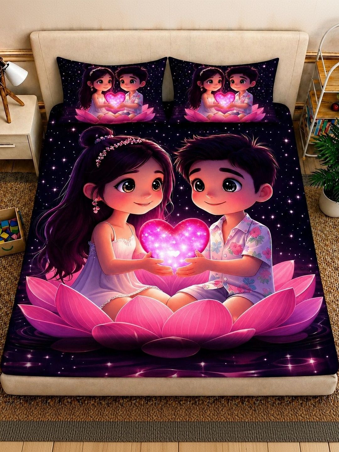 Supreme Home Collective Bedsheet with 2 Pillow Covers-image-49