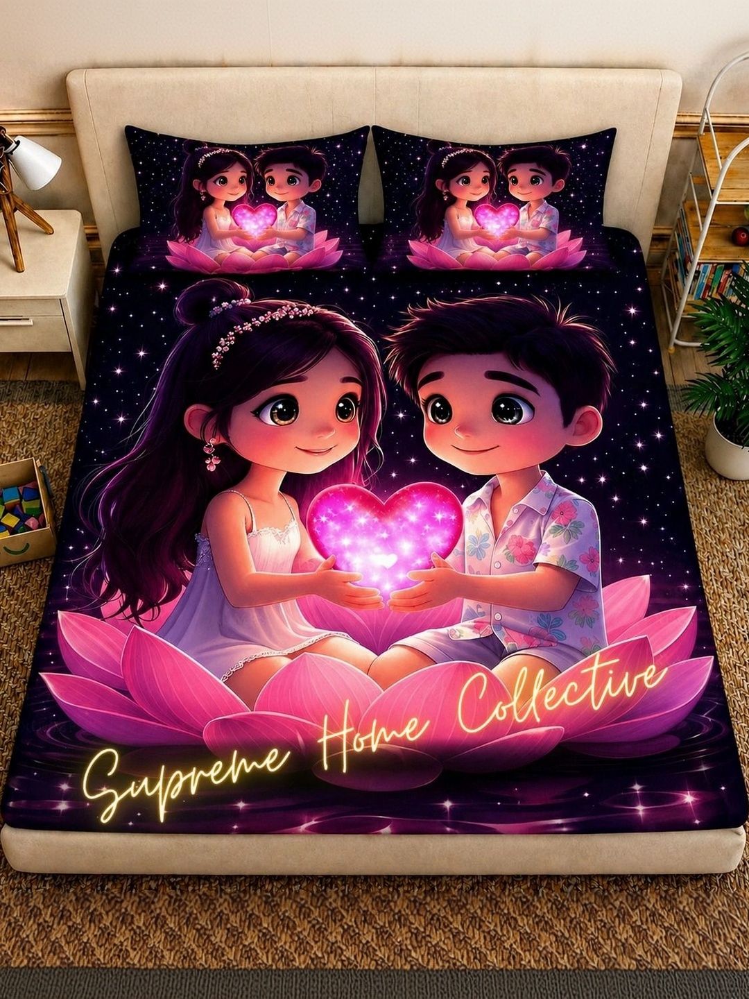Supreme Home Collective Bedsheet with 2 Pillow Covers-image-5