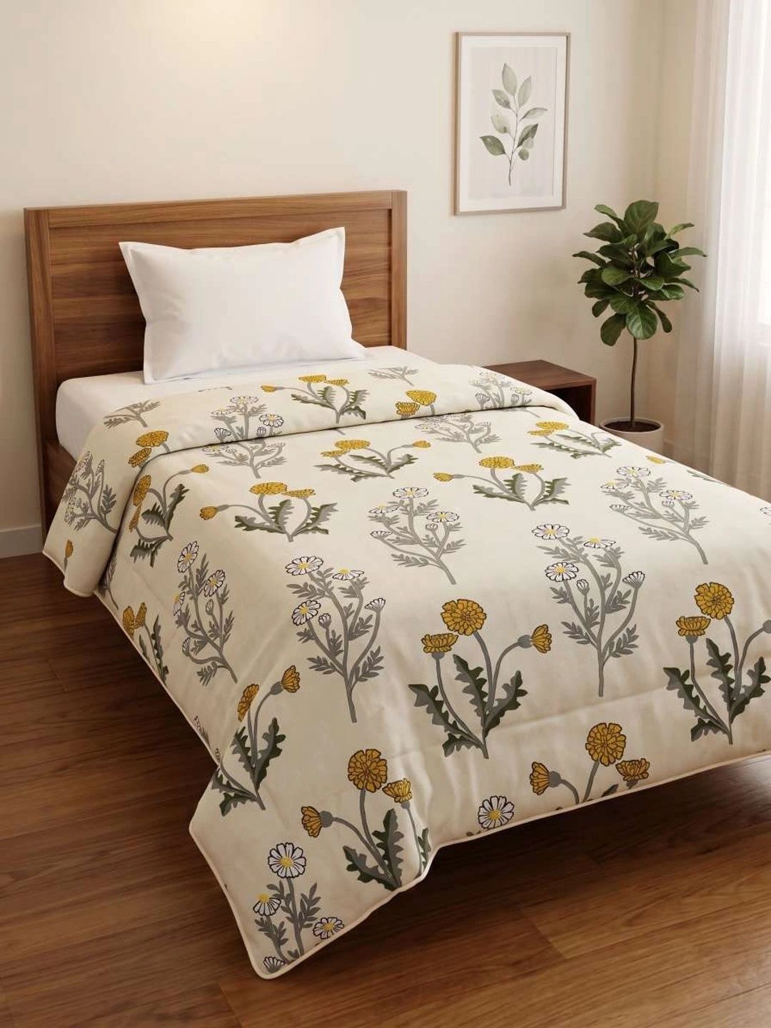 MAFATLAL Multicoloured Floral Microfiber 120 GSM Quilt-picture-40