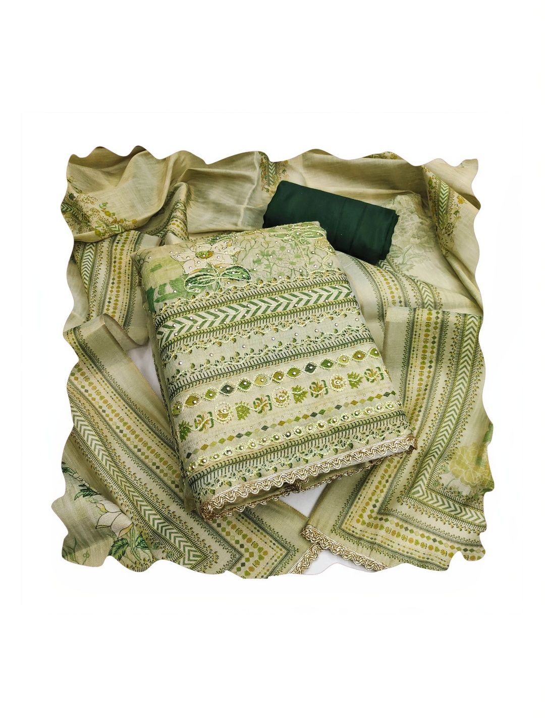 MANVAA Embroidered Silk Georgette Unstitched Dress Material-picture-31