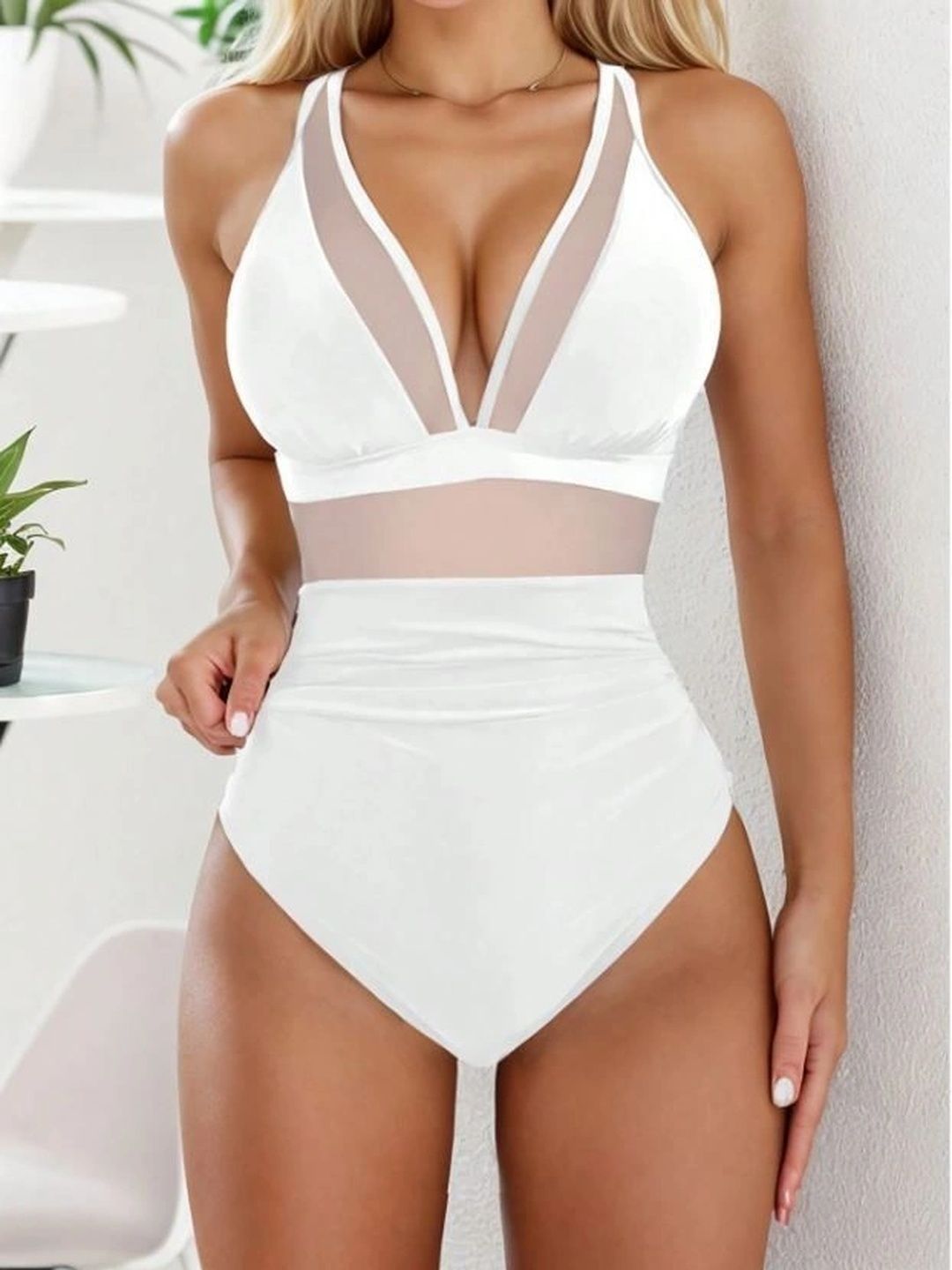 VM Collections Sleeveless Stretchable Body-Hugging Swimming Bodysuit-picture-18