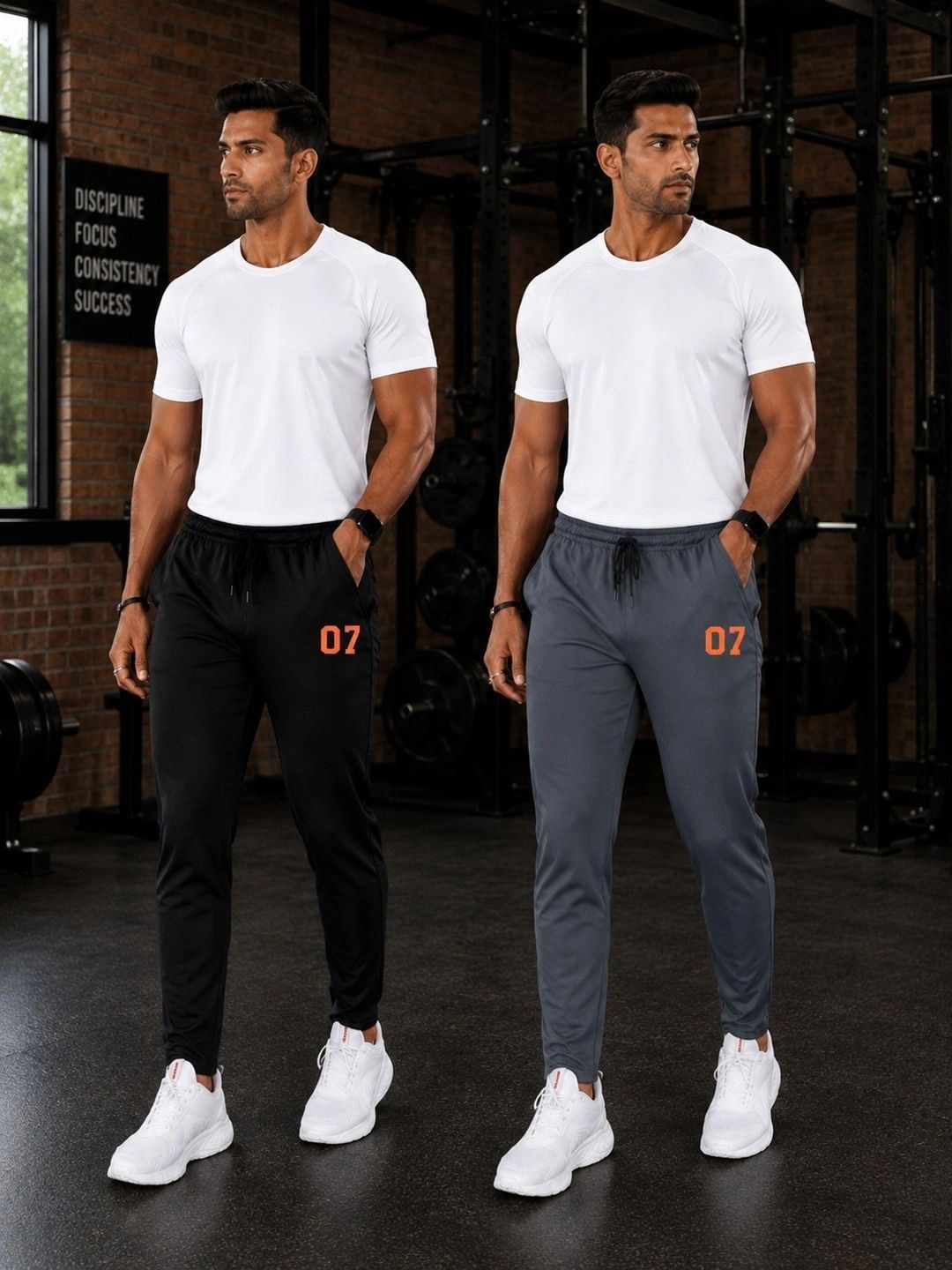 AVOLT Men Pack of 2 Regular Fit Alphanumeric Training Joggers-picture-27