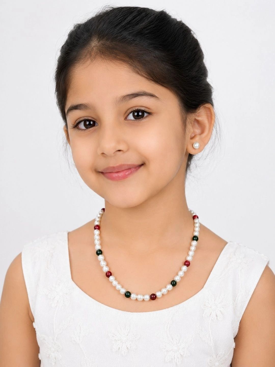 KASHVI PEARLS AND JEWELLERS Gold-Plated Stone Studded & Beaded Necklace and Earrings-picture-32