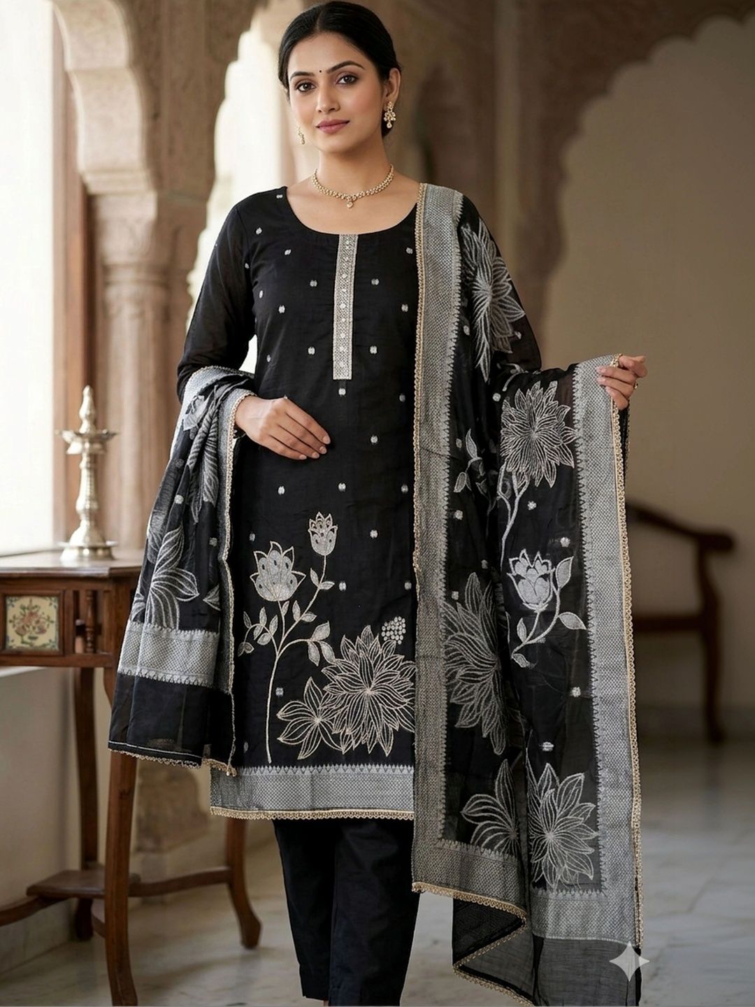 KALINI Semi-Stitched Dress Material-picture-15