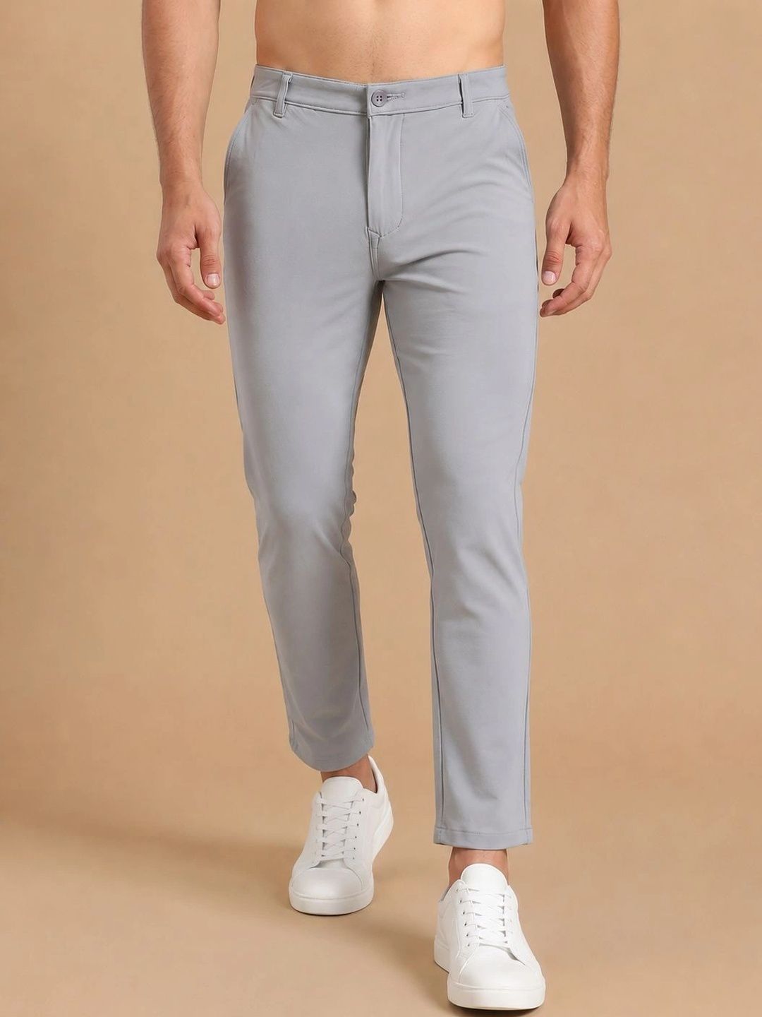 Roadster Men Relaxed Tapered Fit Easy Wash Chinos Trousers-picture-25