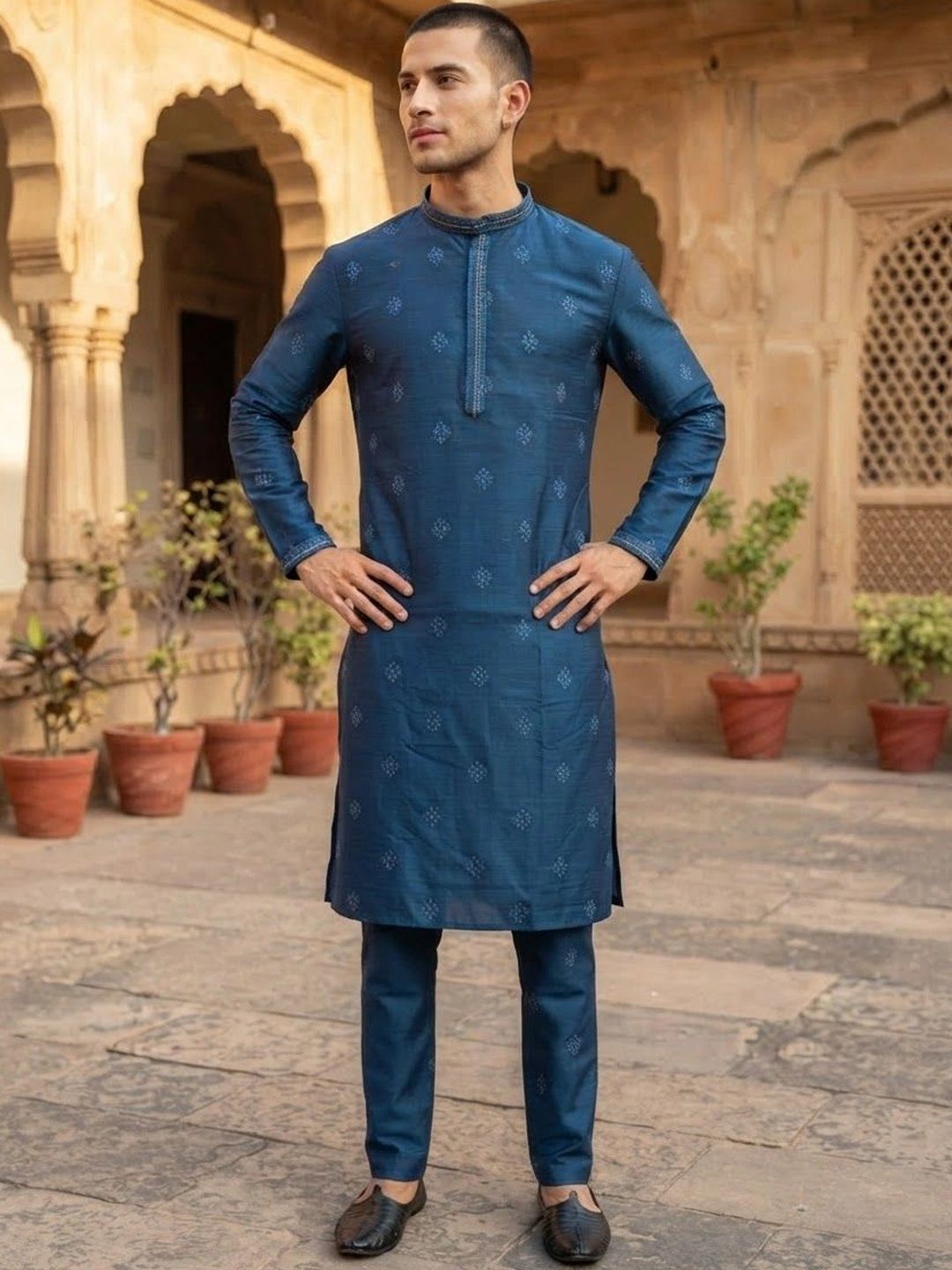 Rajlaxmi Apparel Men Thread Work Brasso Kurta-picture-47