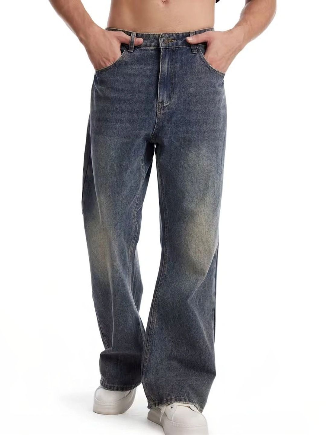 MAKPAK Men Jean Bootcut Mid-Rise Stretchable Jeans-picture-12