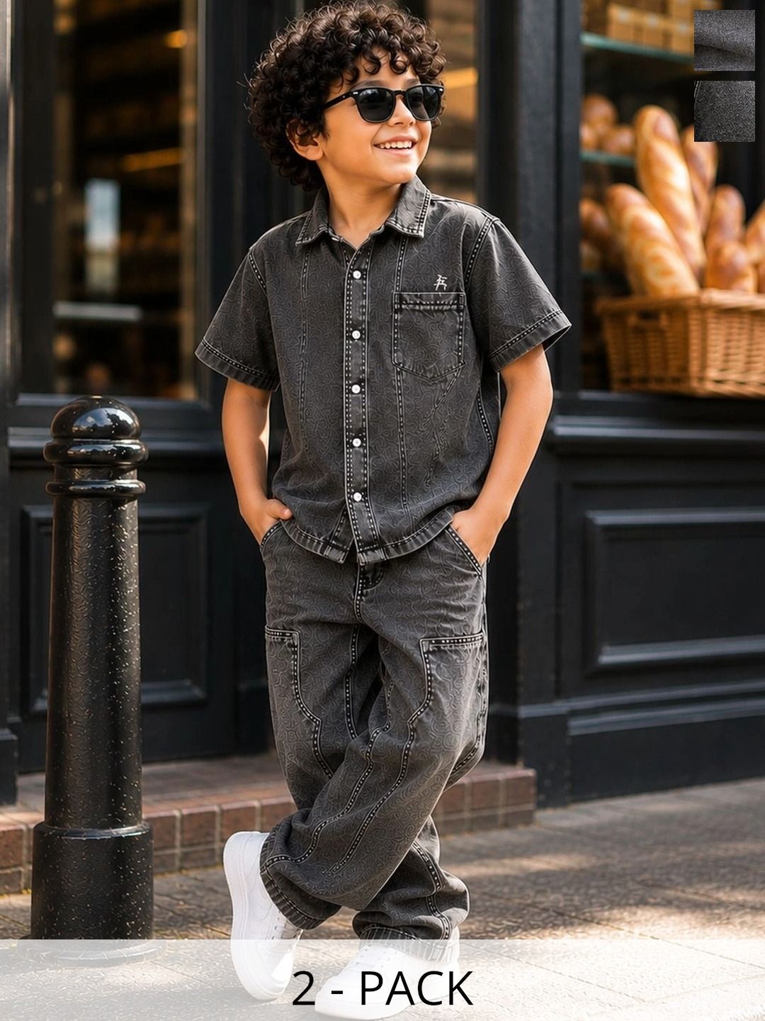 Purple United Kids Boys Shirt with Trousers-picture-55