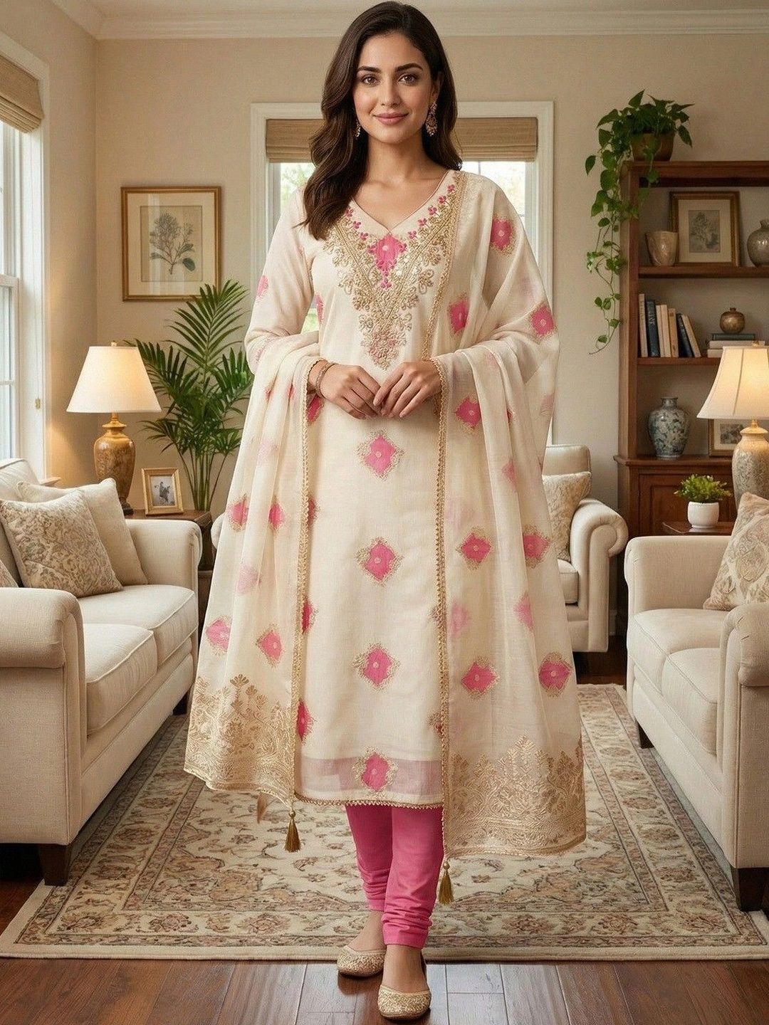 MANVAA Embroidered Unstitched Dress Material-picture-11