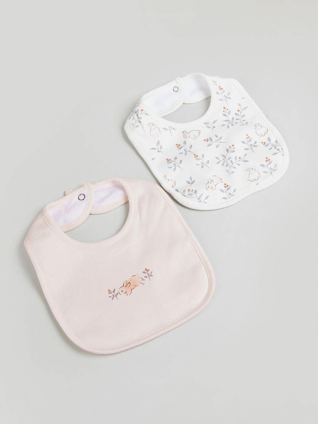Juniors by Babyshop Infant Girls Pack Of 2 Printed Pure Cotton Bibs-picture-39