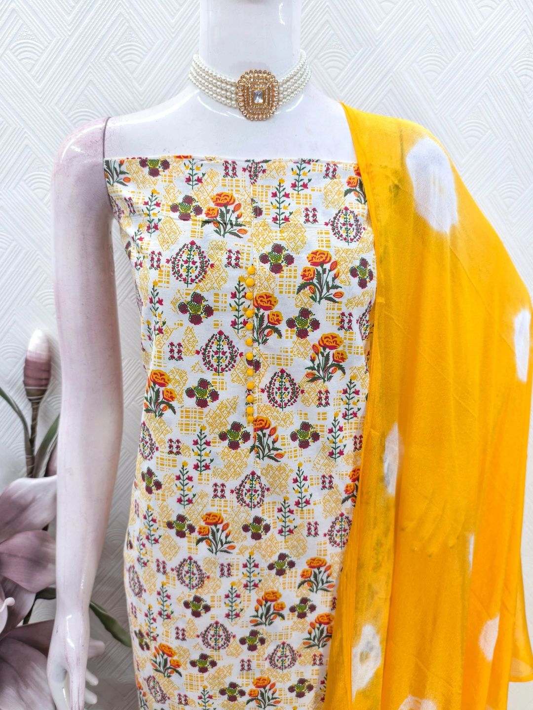 KALINI Printed Pure Cotton Unstitched Dress Material-picture-28