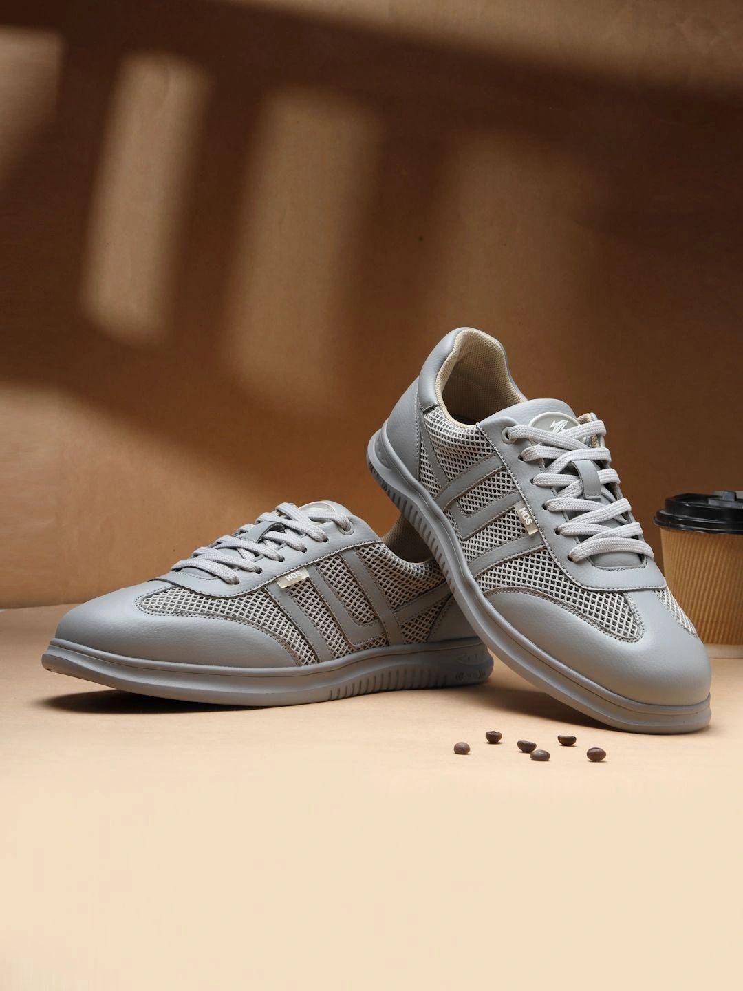 HOS Men Textured PU Sneakers-picture-20