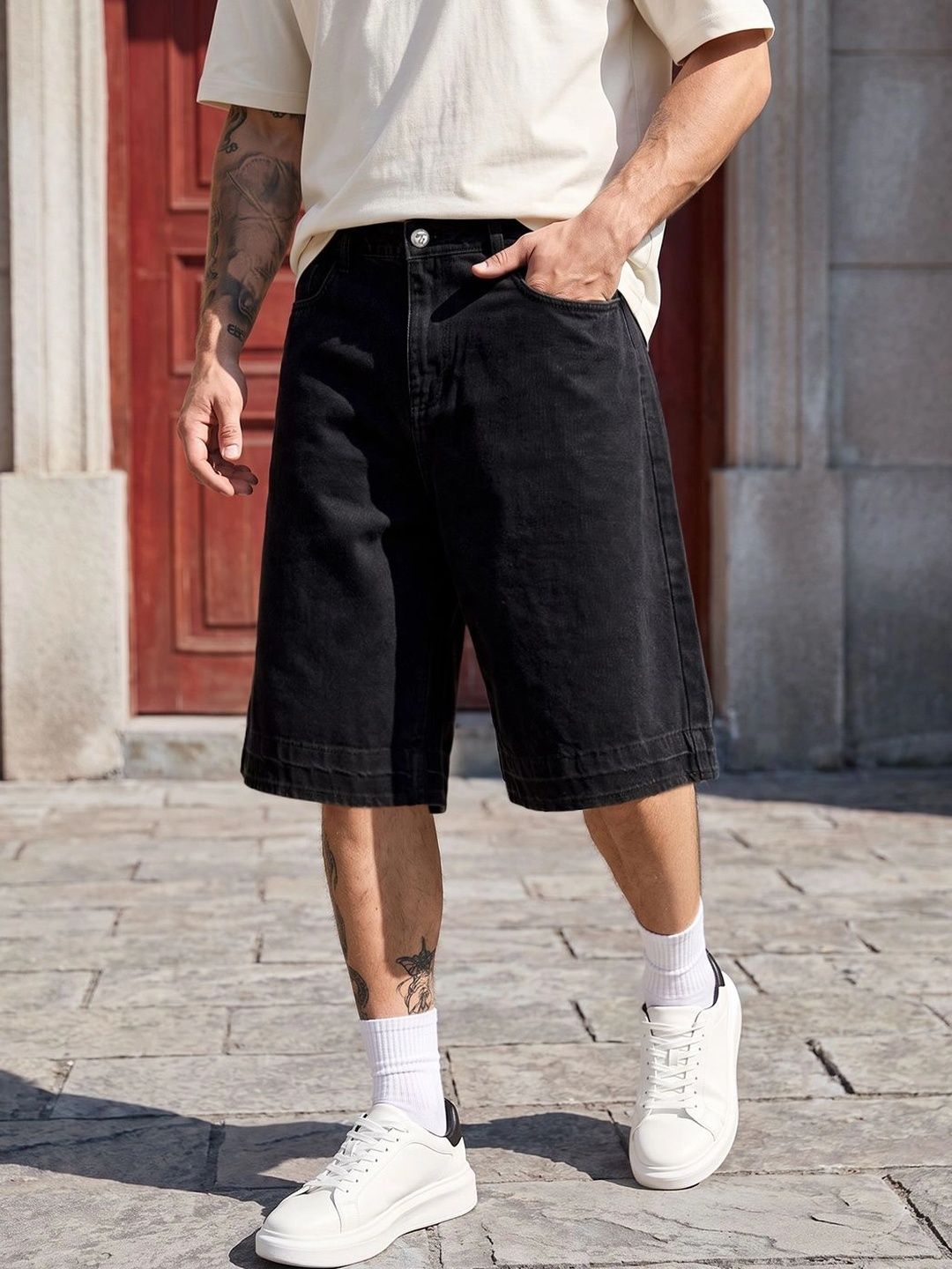 The Indian Garage Co Men Denim Shorts-picture-38