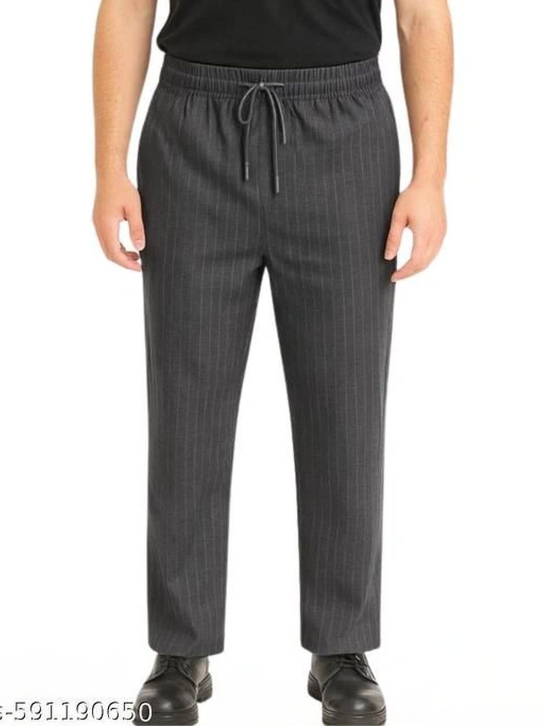 Global Jeans Men Striped Mid-Rise Relaxed Fit Lounge Pants-picture-54