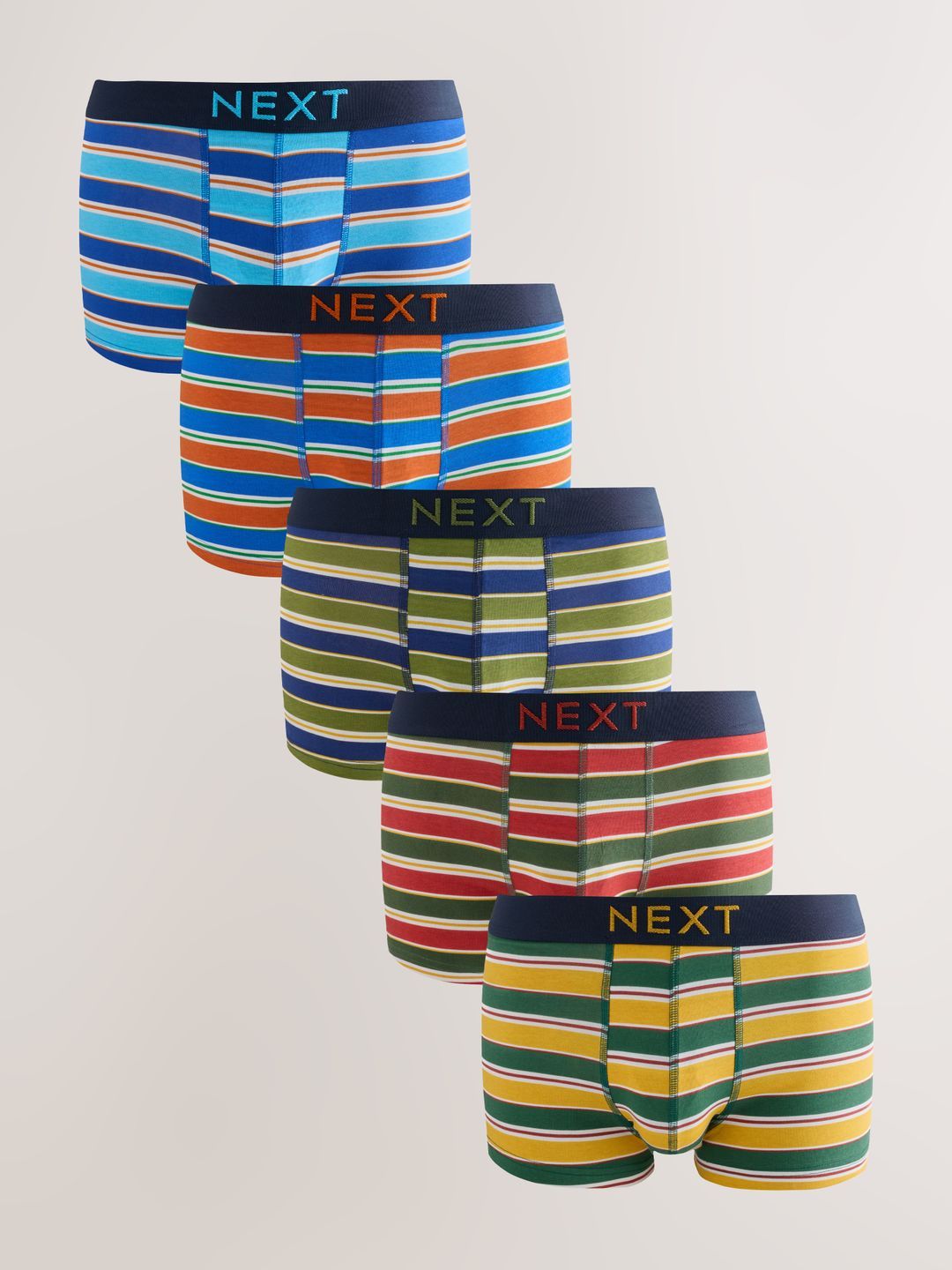 NEXT Men Pack of 5 Striped Trunks-picture-14