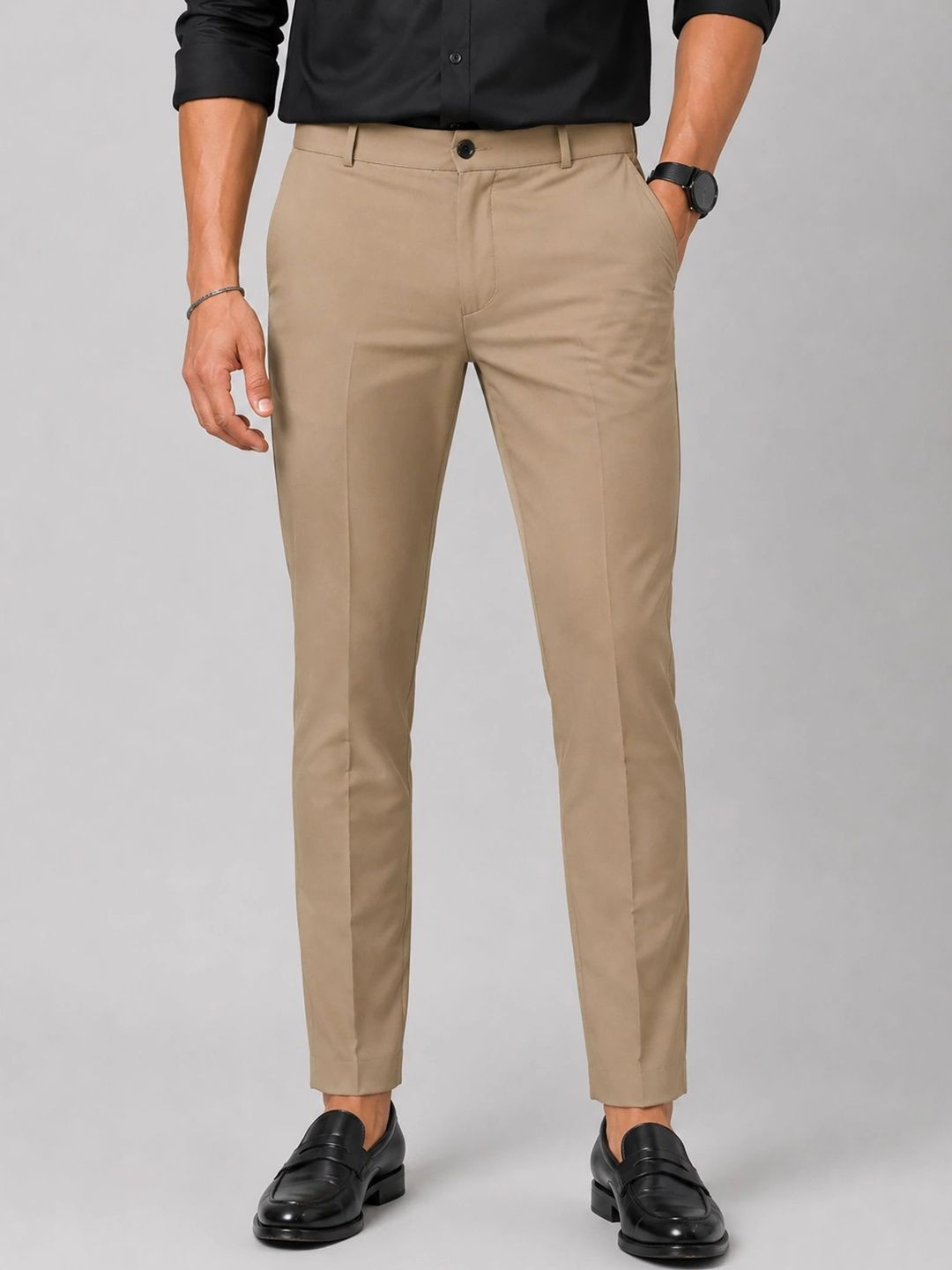 U.S. PITCHERS Men Original Slim Fit Zip Trousers-picture-49
