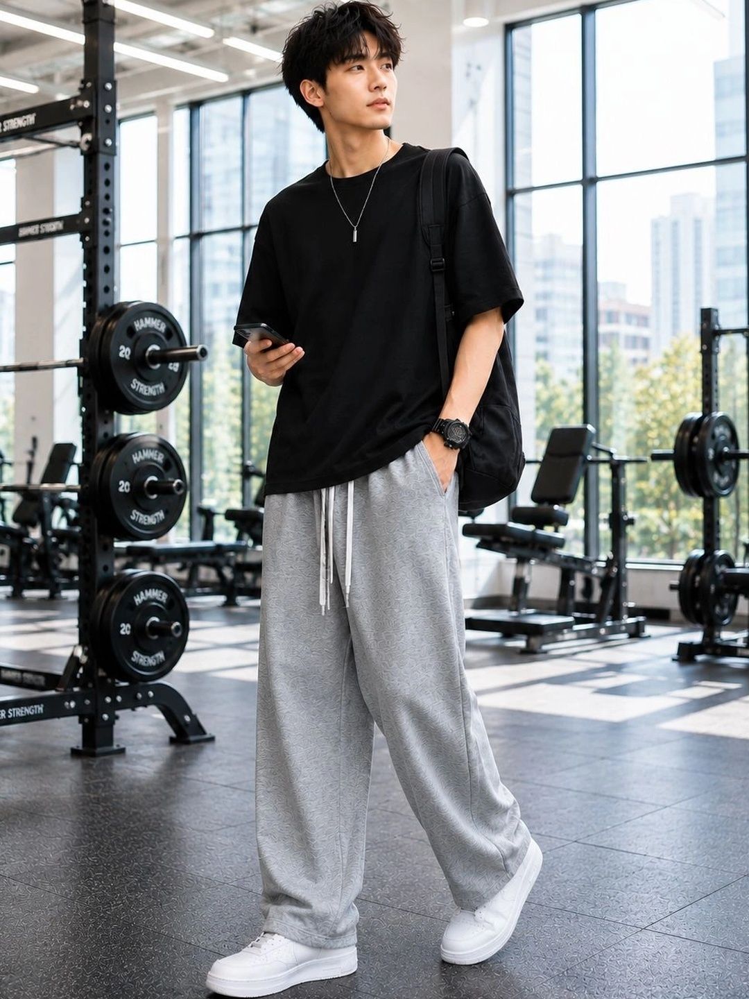 SYNZO Men Relaxed Easy Wash Trousers-picture-47