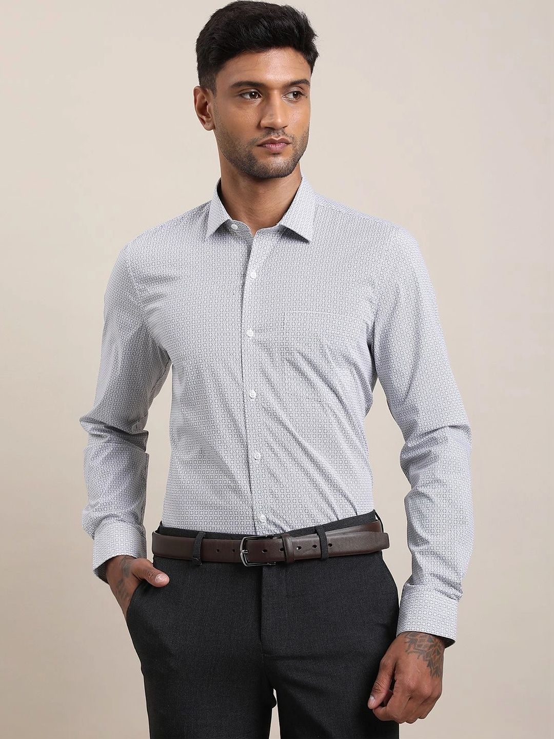 Turtle Men Standard Slim Fit Printed Formal Shirt-picture-27