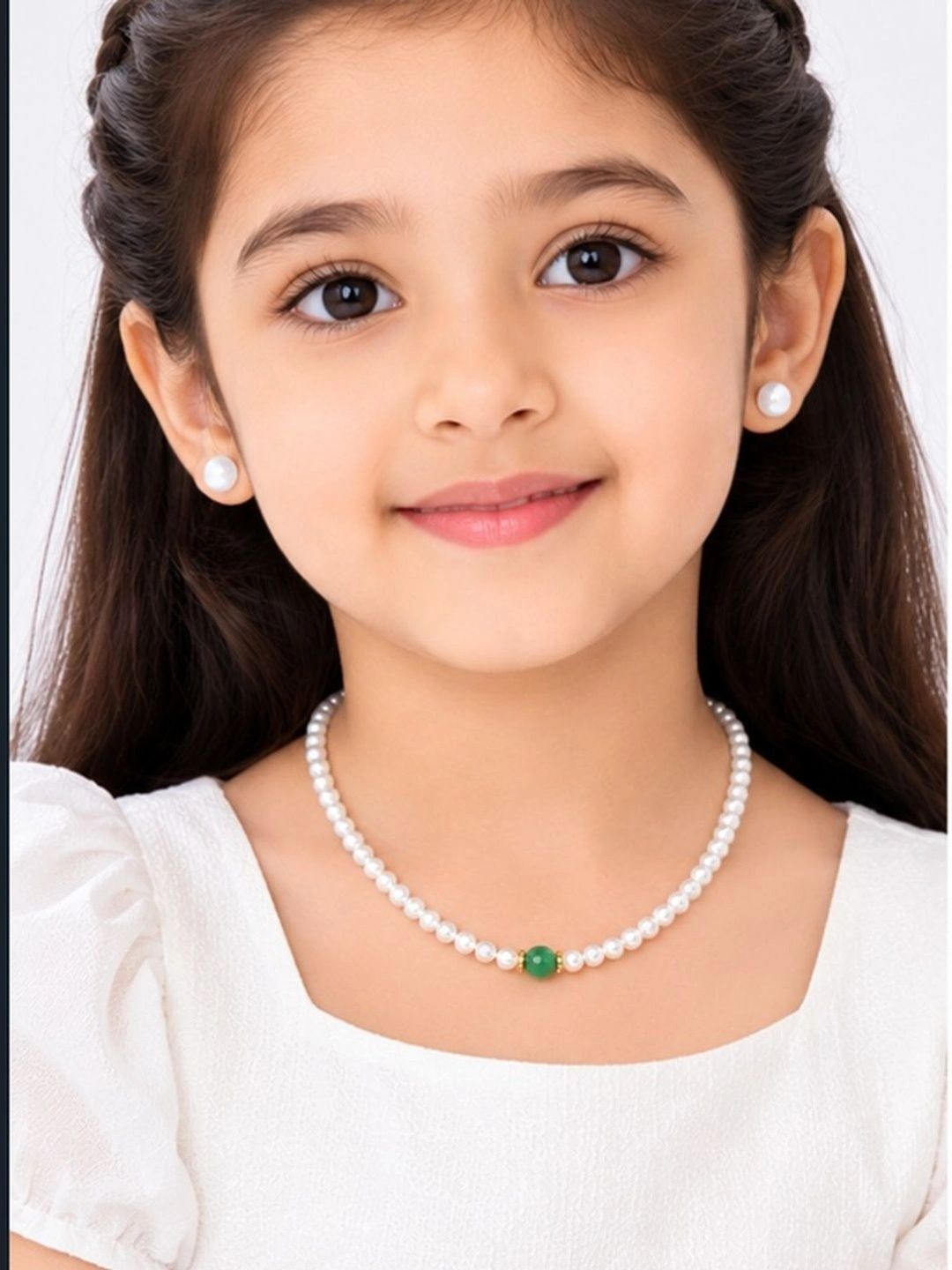 KASHVI PEARLS AND JEWELLERS Gold-Plated Stone Studded & Beaded Necklace and Earrings-picture-51
