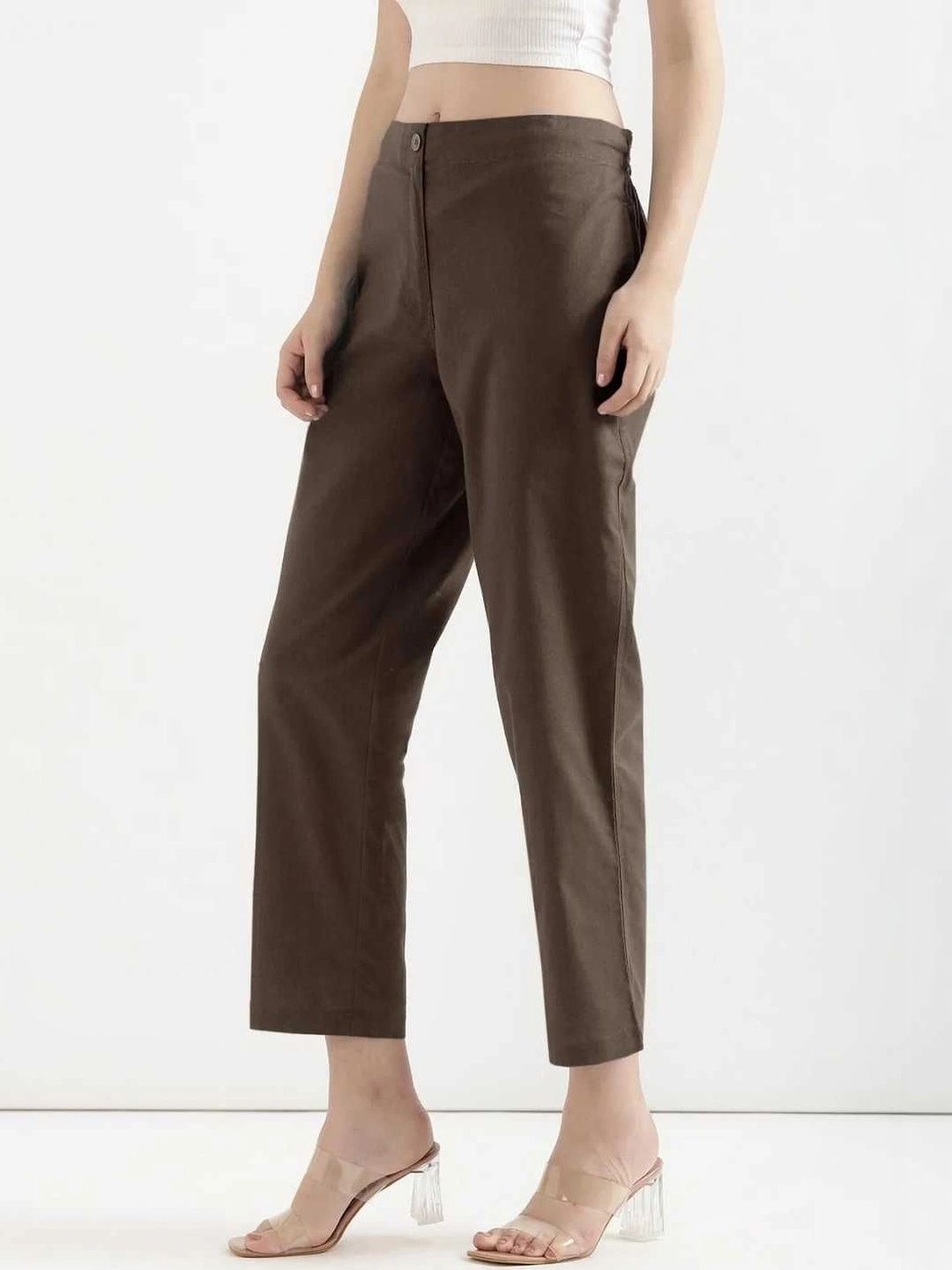 SAADAA Women Comfort Straight Fit Trousers-image-40
