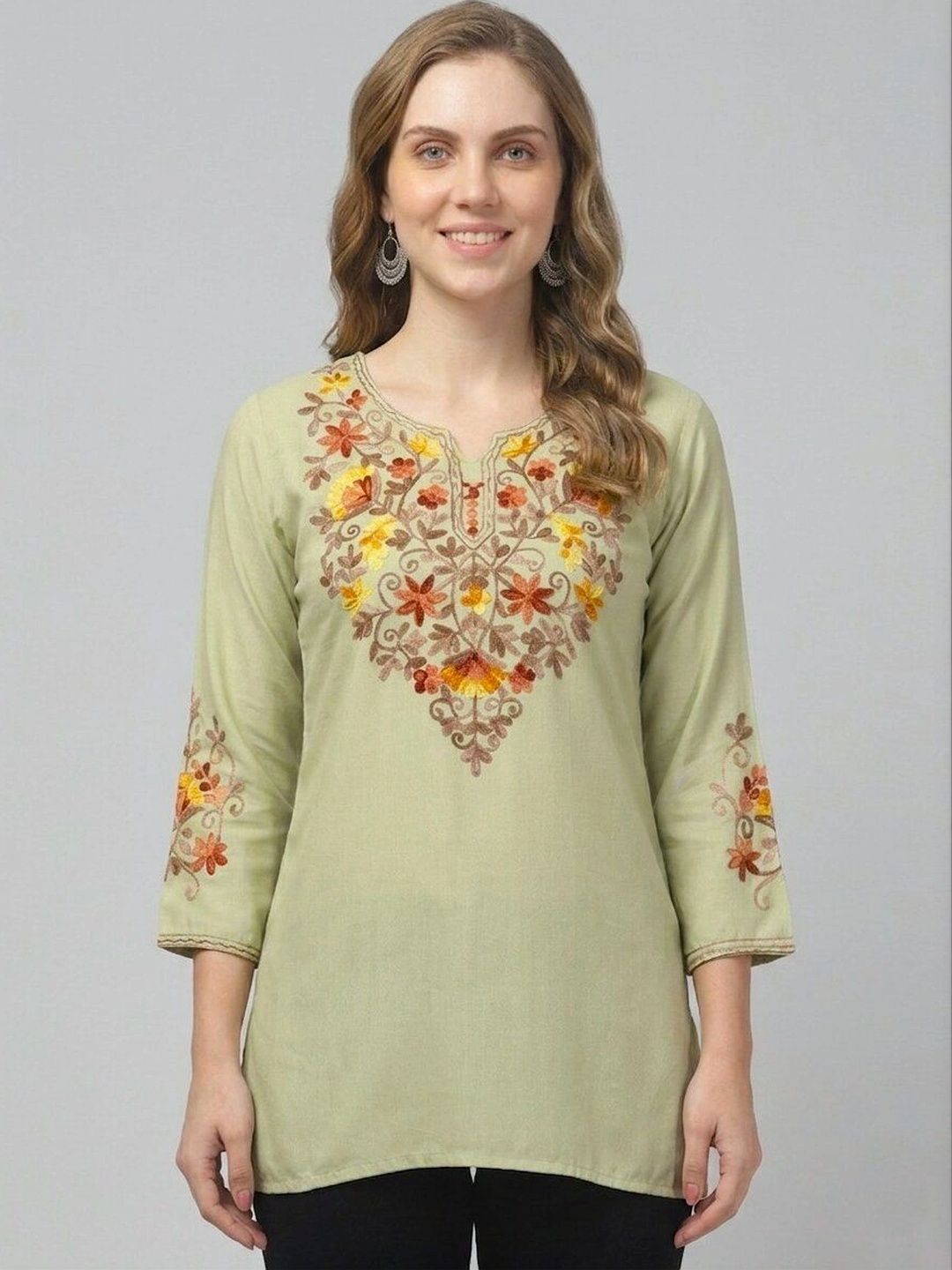 Craftloom Embroidered Thread Work Thread Work Kurti-picture-18
