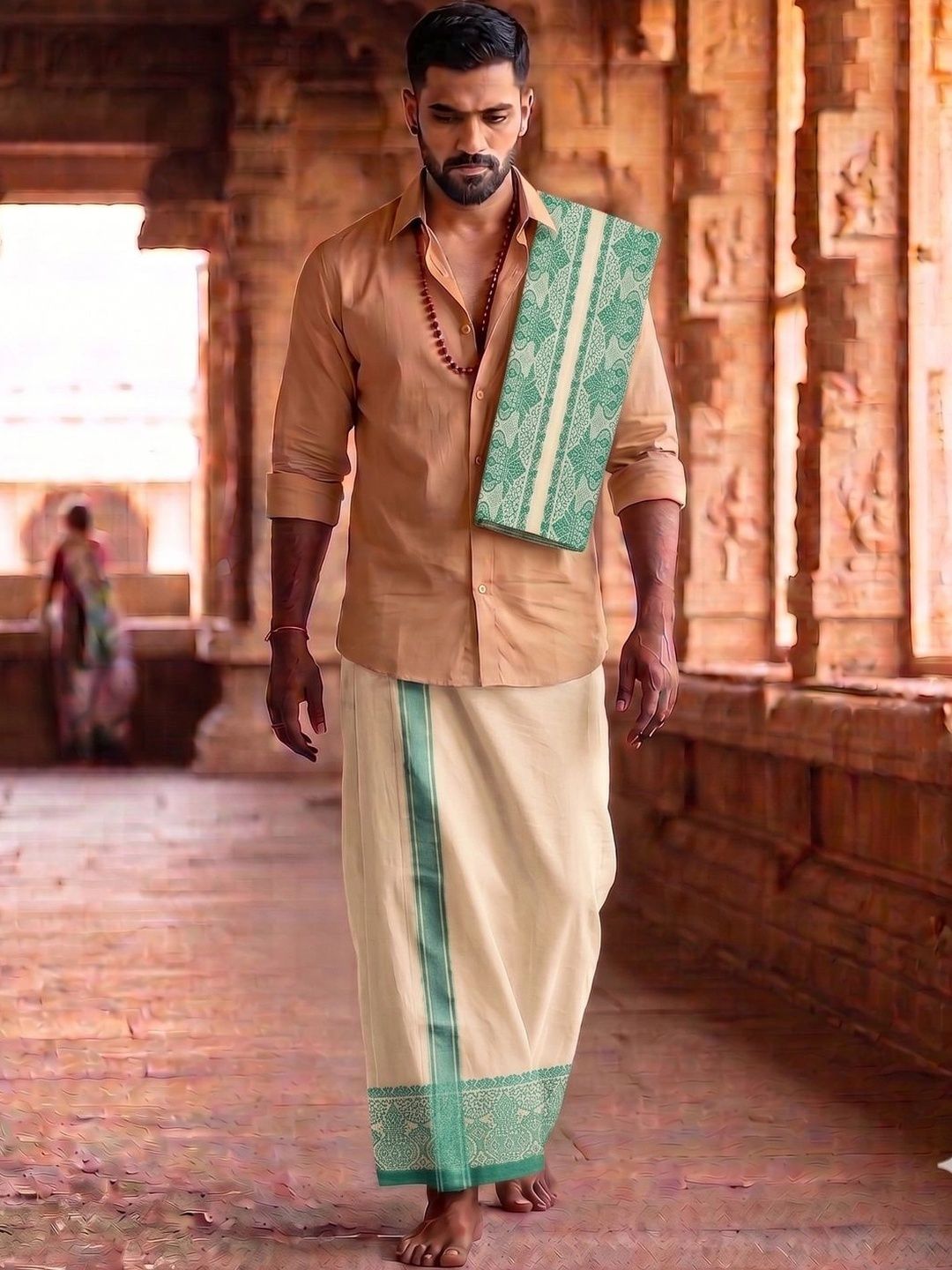 Hornbill Enterprises Men Embroidered Cotton Dhoti Dhotis-picture-29