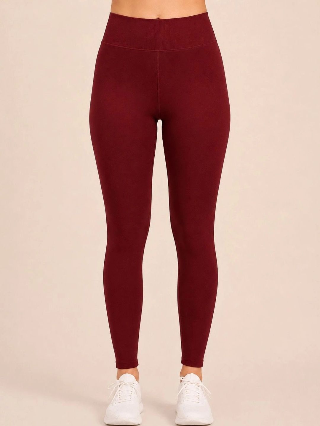SECRETS BY ZEROKAATA High Waist Winter Fur Ankle Length Thermal Bottoms-image-40