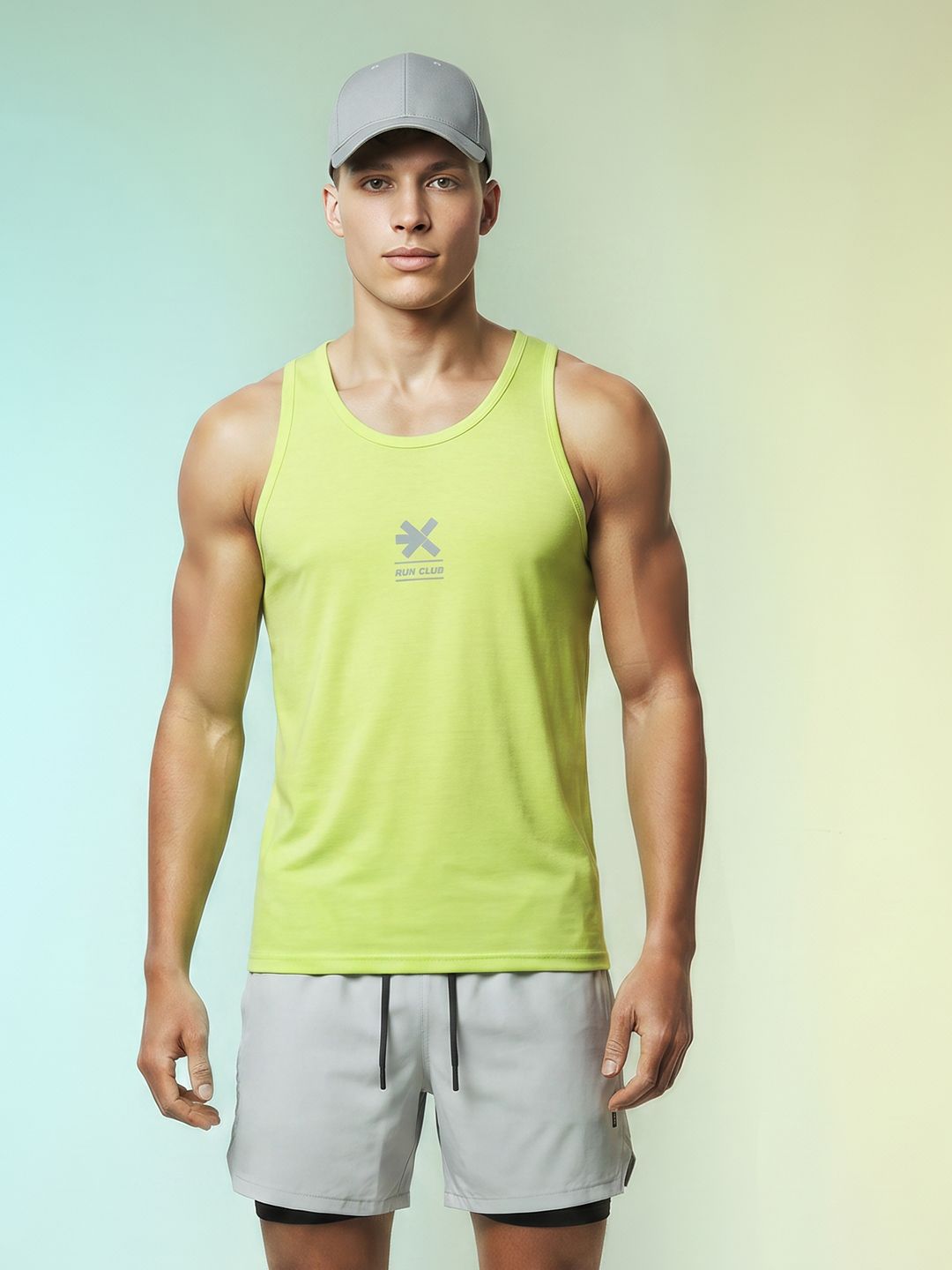 HRX by Hrithik Roshan Brand Logo Printed Racerback Rapid Dry Running T-shirt-picture-14