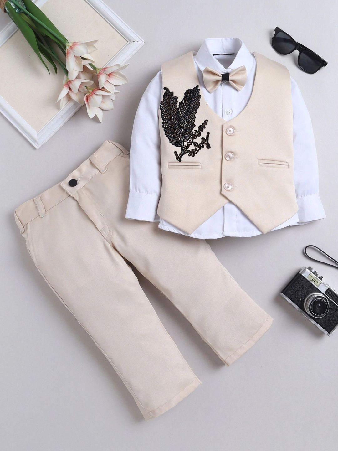 Miss & Chief Boys Embellished Single-Breasted Three-Piece Suit-picture-38
