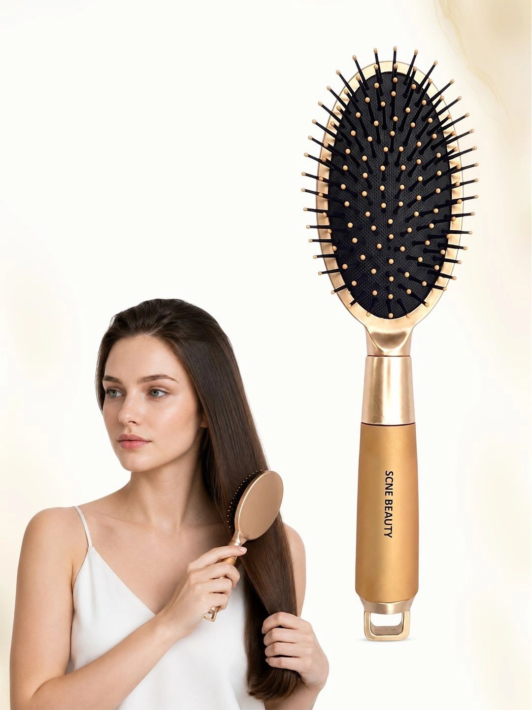 SCN BEAUTY Golden Oval Cushion Detangling Brush-picture-20