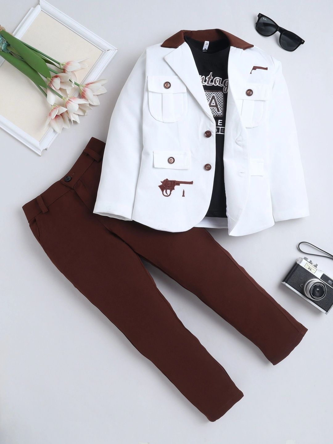 Miss & Chief Boys Notched Lapel Single-Breasted Three-Piece Suit-picture-19