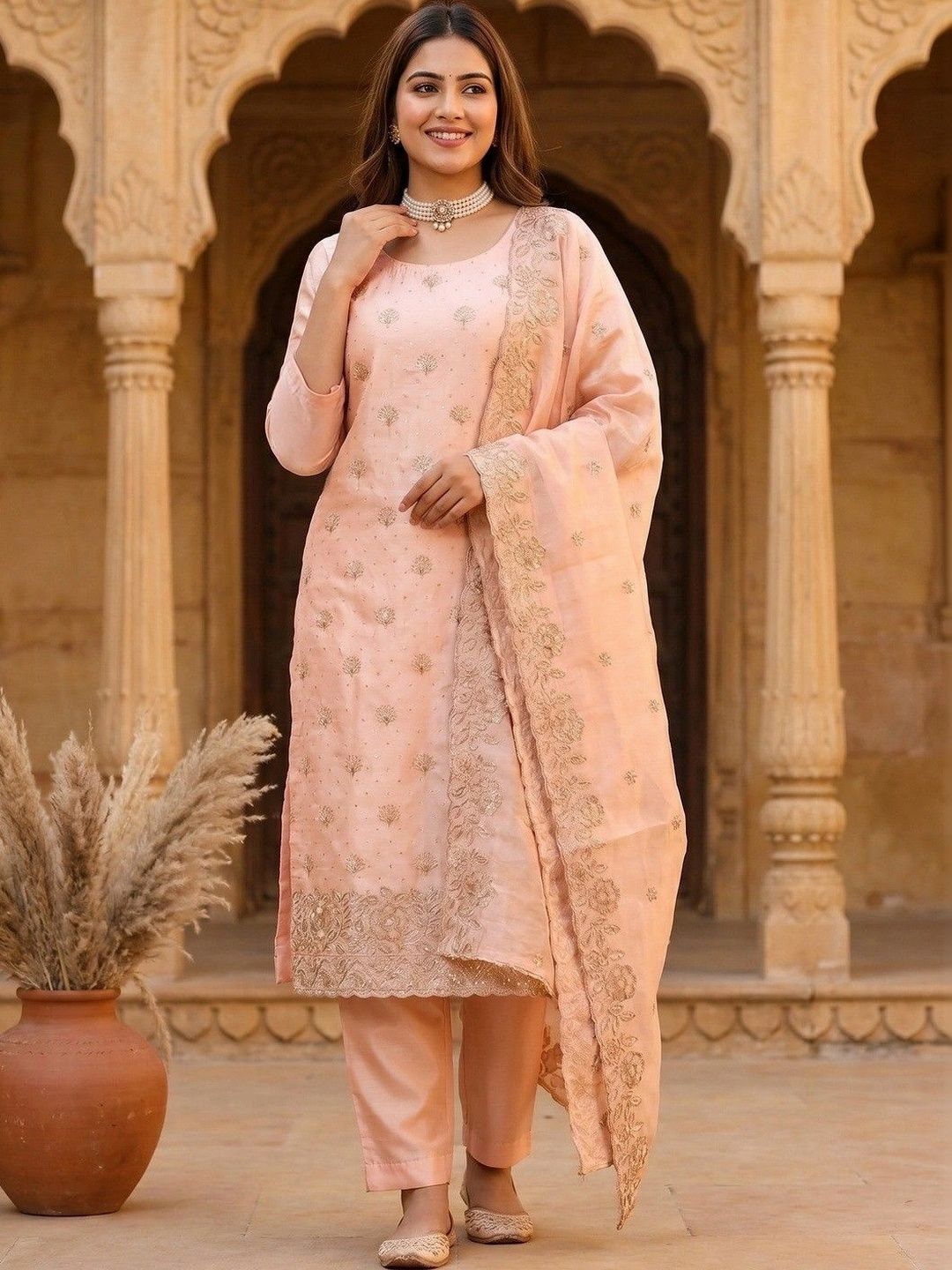 Maroosh Embellished Unstitched Dress Material-picture-20