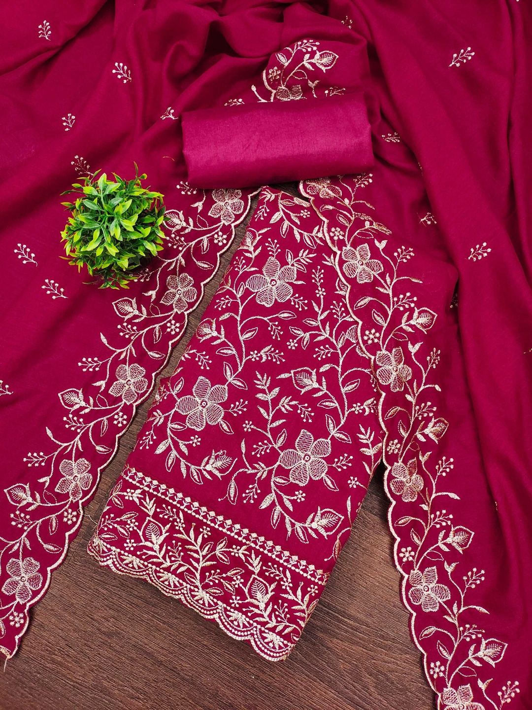 KALINI Embroidered Unstitched Dress Material-picture-40