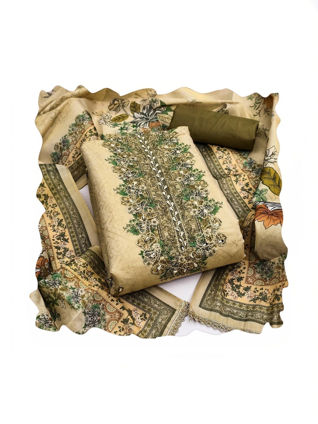 MANVAA Embroidered Silk Georgette Unstitched Dress Material-picture-32