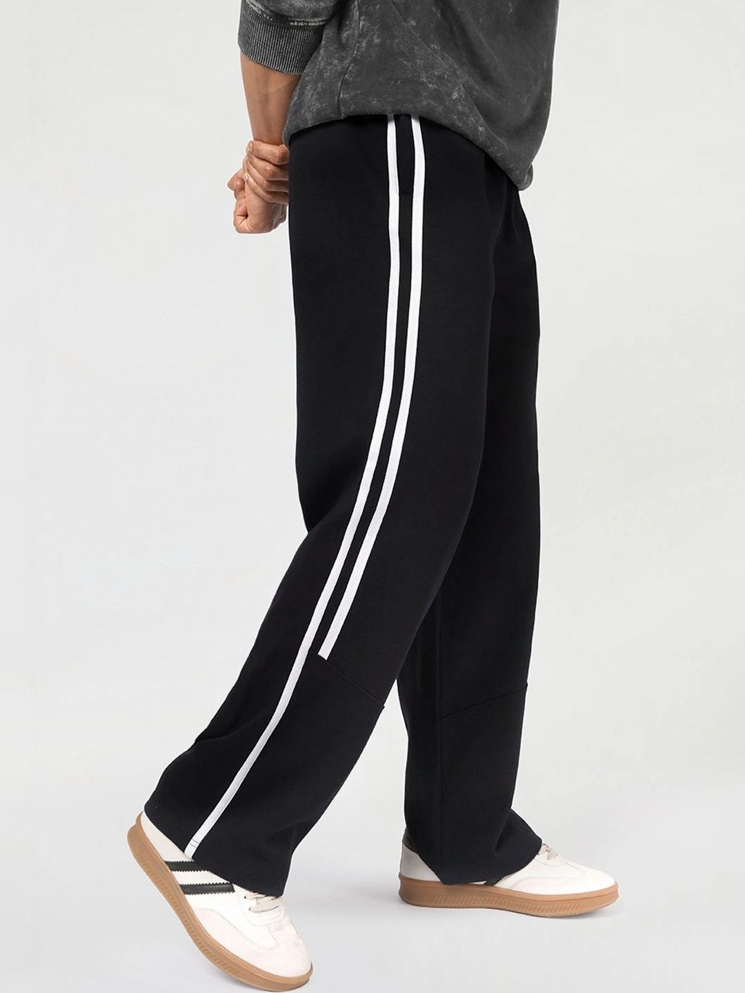 Bewakoof Plus Men Straight Fit Self Design Track Pants-picture-29