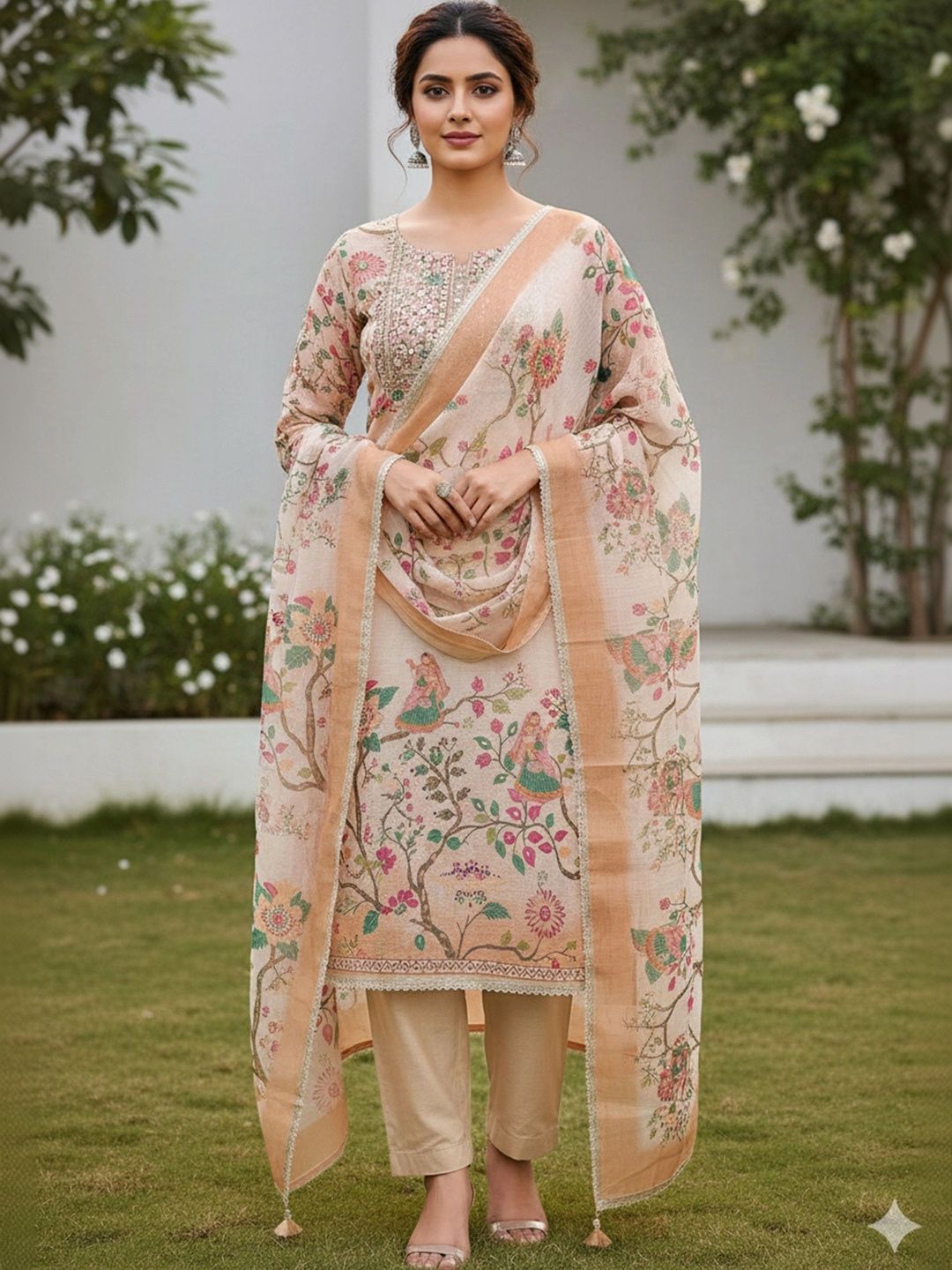 MANVAA Printed Linen Unstitched Dress Material-picture-13
