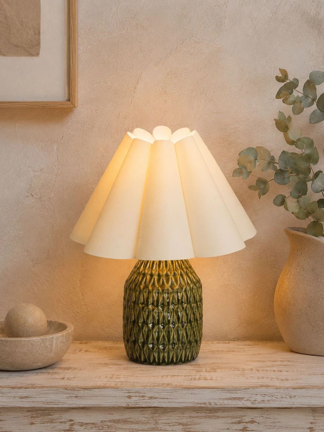 Glowhere White Textured Ceramic Industrial Cylindrical Shaped Table Lamp-picture-20