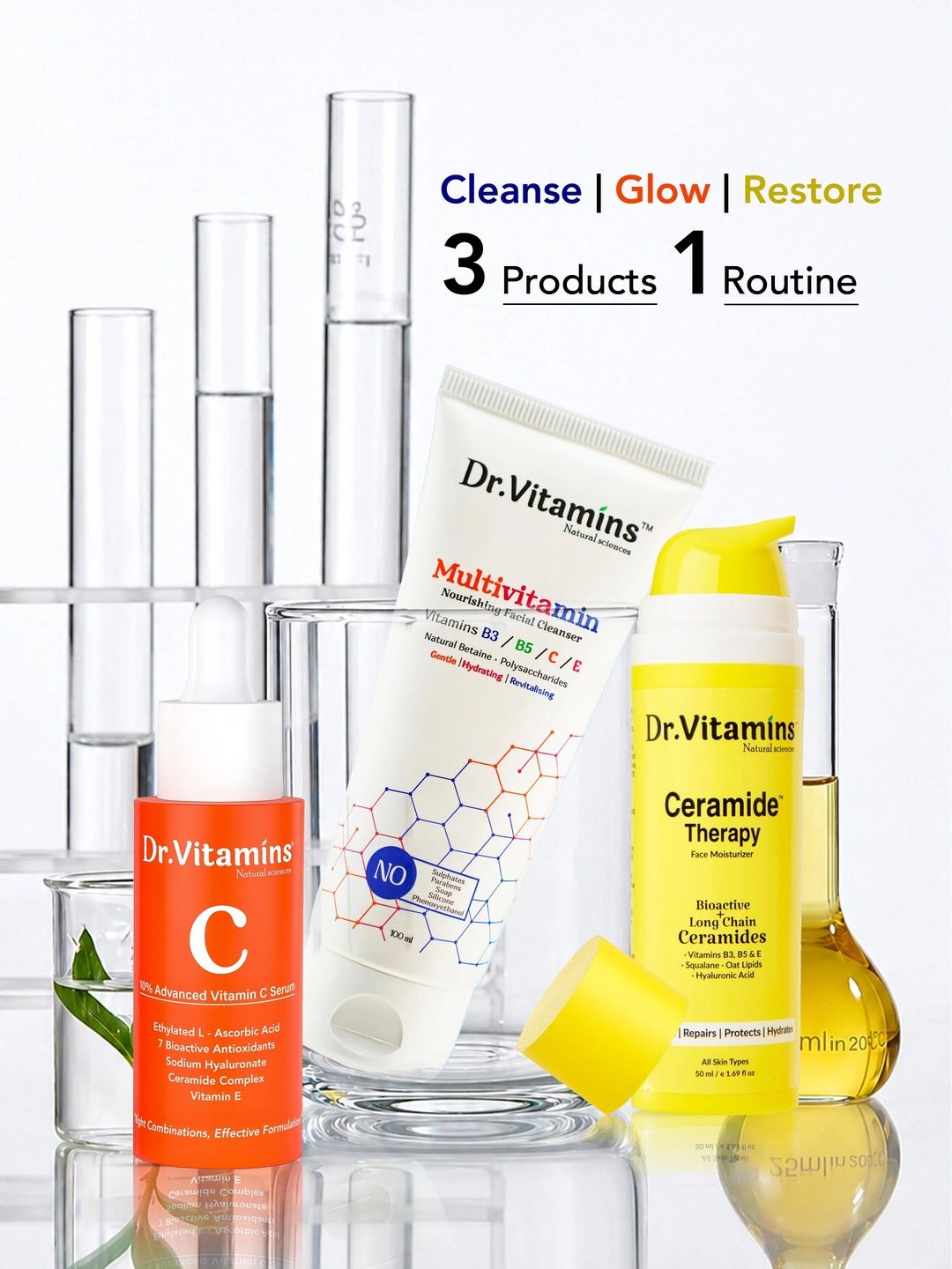 Dr. Vitamins Set Of 3 Face Wash Moisturizer & Vitamin C Serum Combo-picture-39
