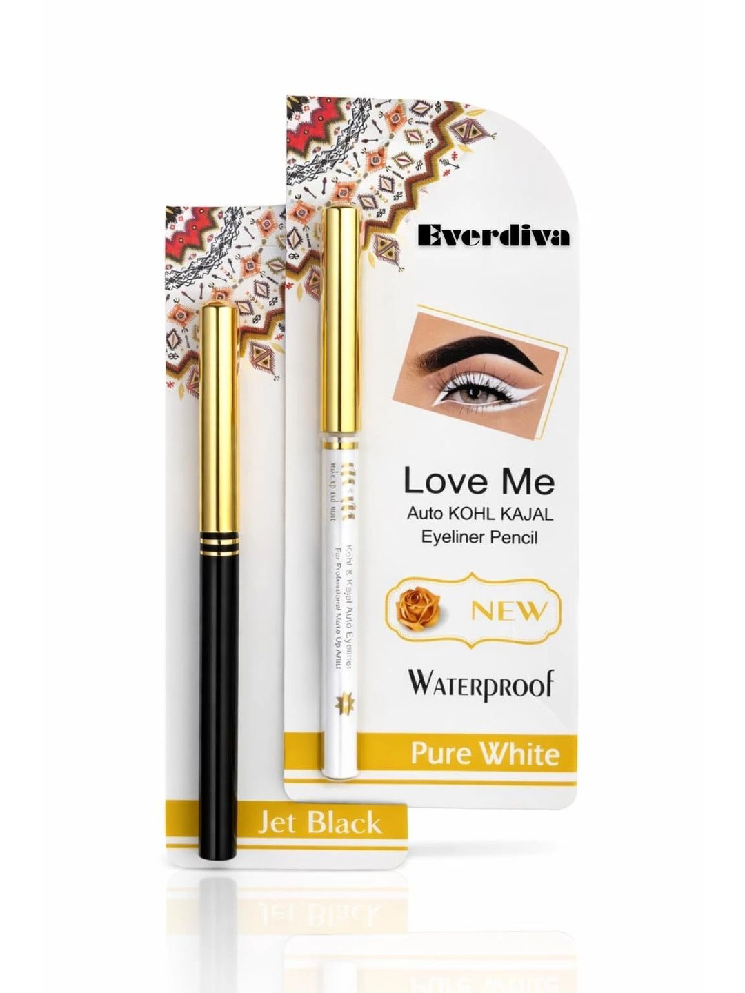 everdiva Set Of 2 Pencil Eyeliner - Black & White-image-11