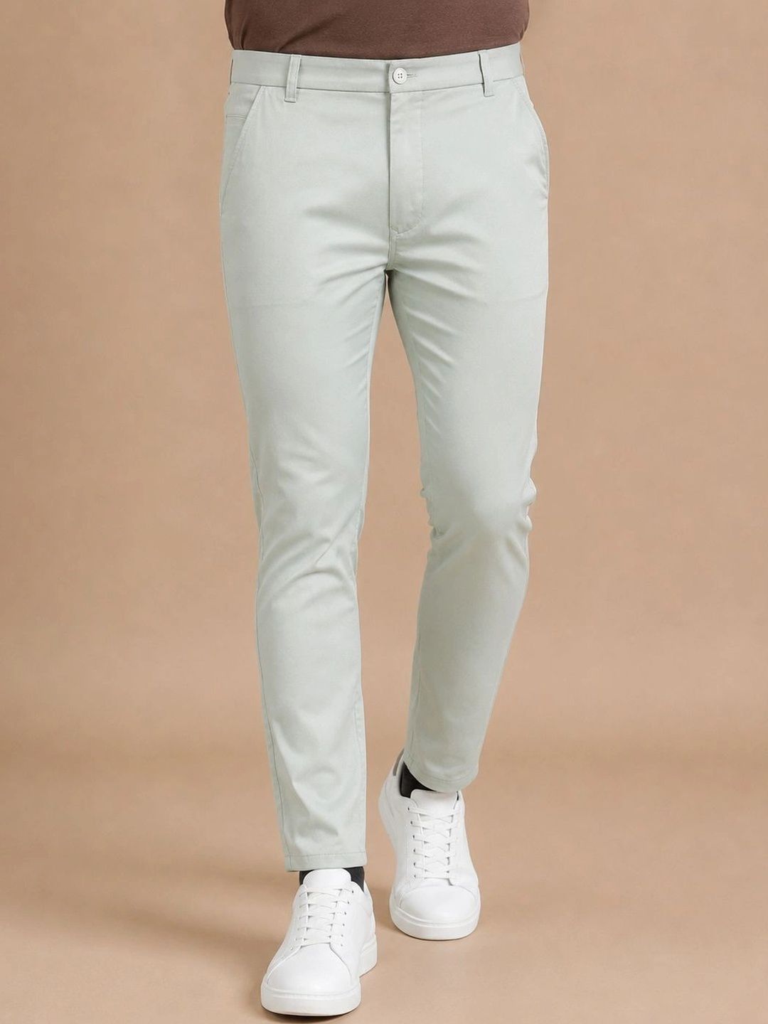 Roadster Men Relaxed Tapered Fit Easy Wash Chinos Trousers-picture-51