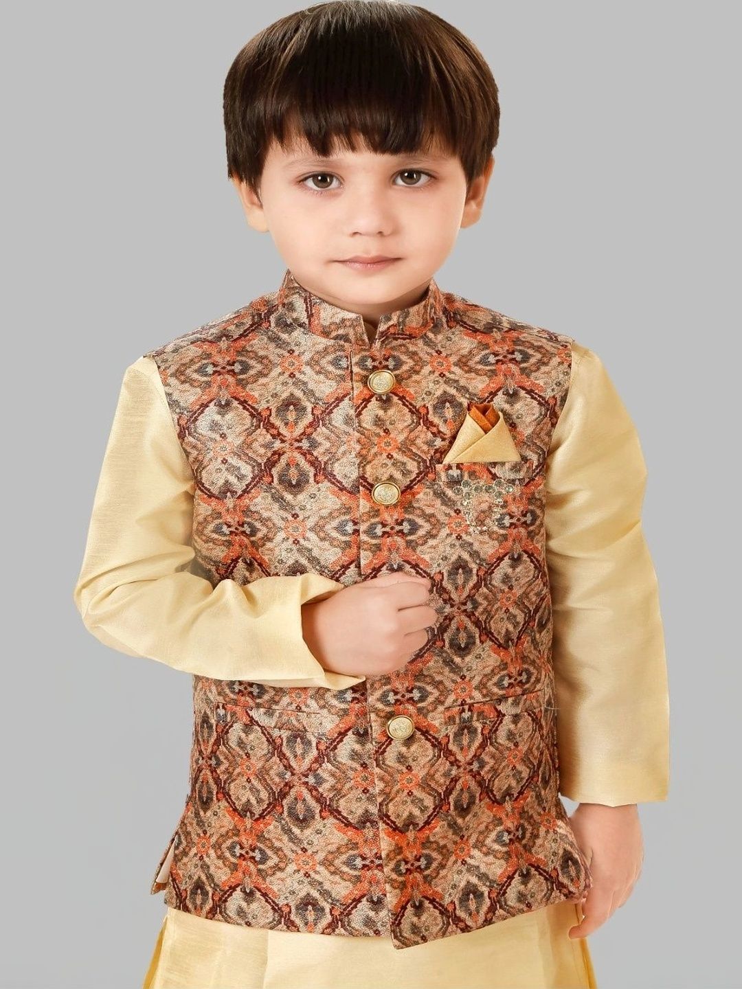 NoorEthnic.Co Boys Open Front Jacket-picture-10